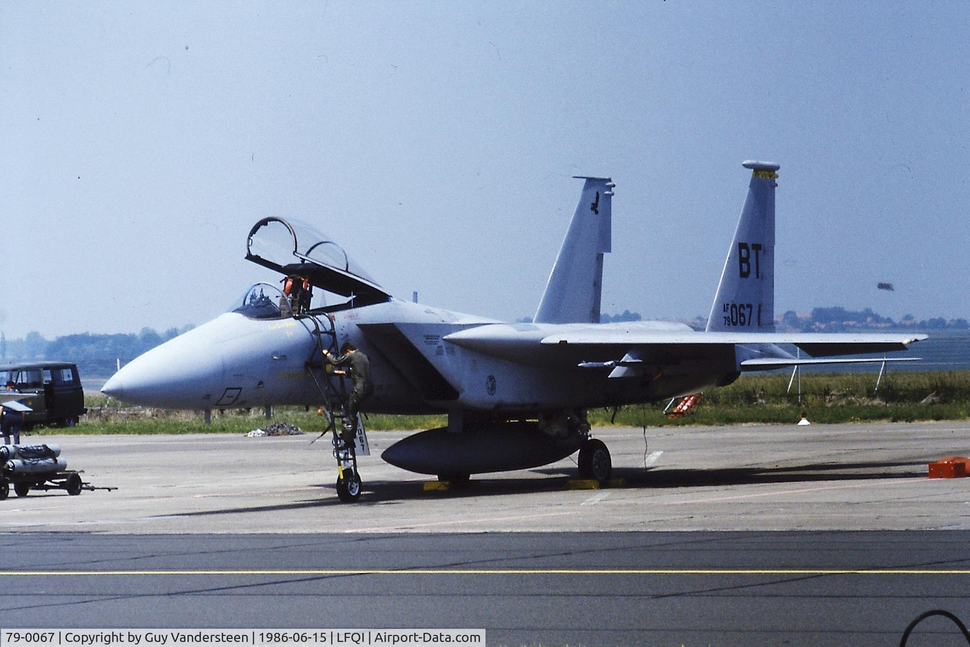 79-0067, 1979 McDonnell Douglas F-15C Eagle C/N 0614/C136, USAF F-15C 79-0067 @ LFQI Nato Tiger Meet june 1986