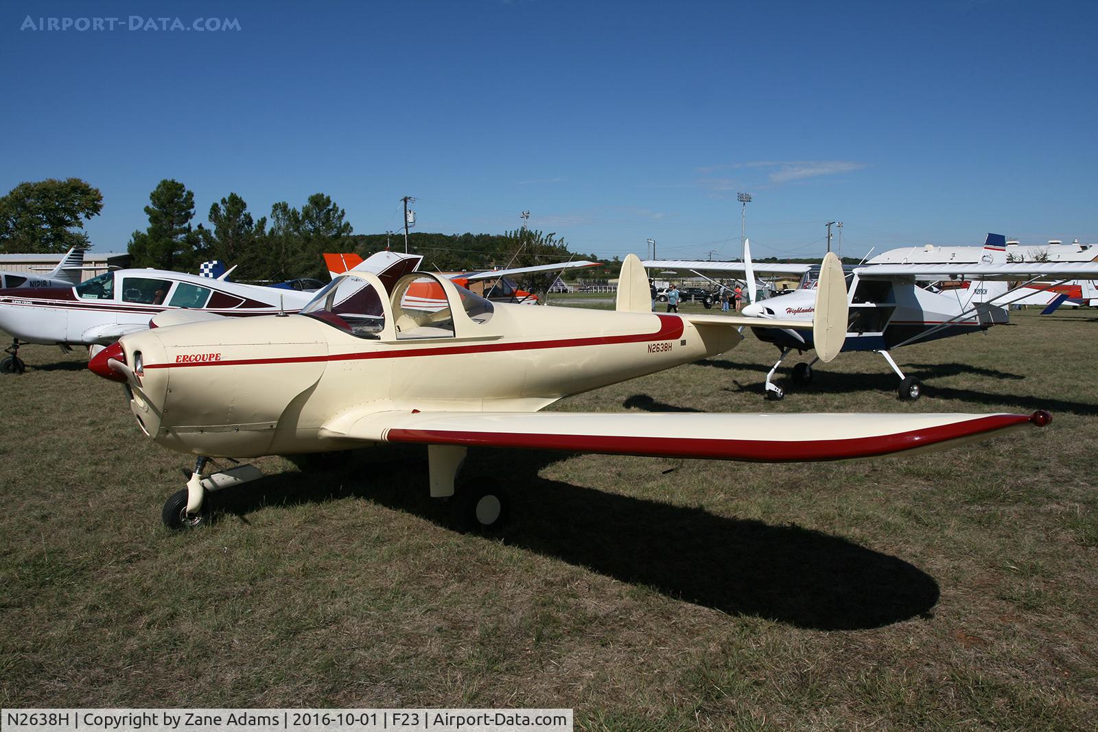 N2638H, 1946 Erco 415C Ercoupe C/N 3263, At the 2016 Ranger, Texas Fly-in