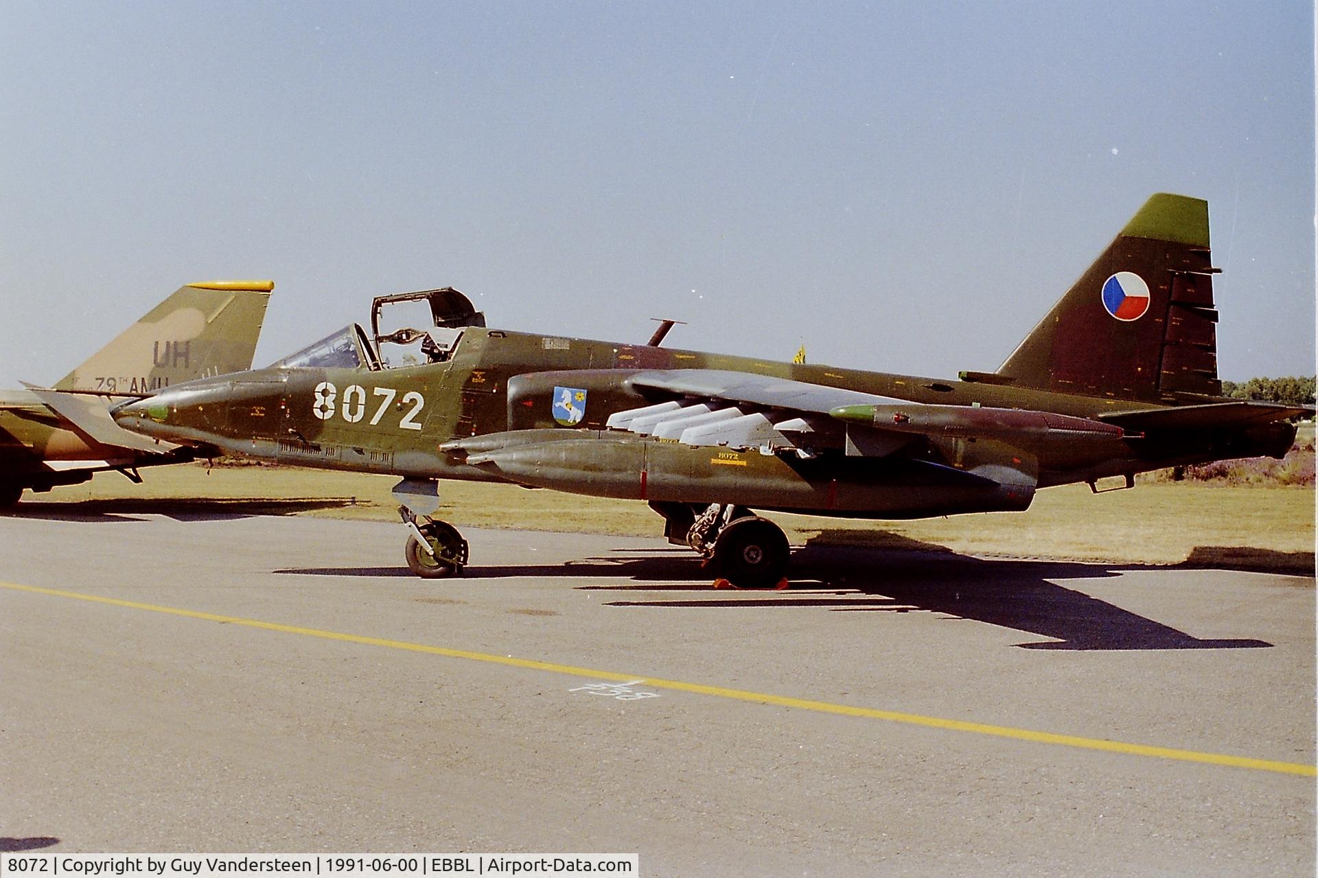 8072, Sukhoi Su-25K C/N 25508108072, Su-25 8072 @ Kleien Brogel airshow June 1991