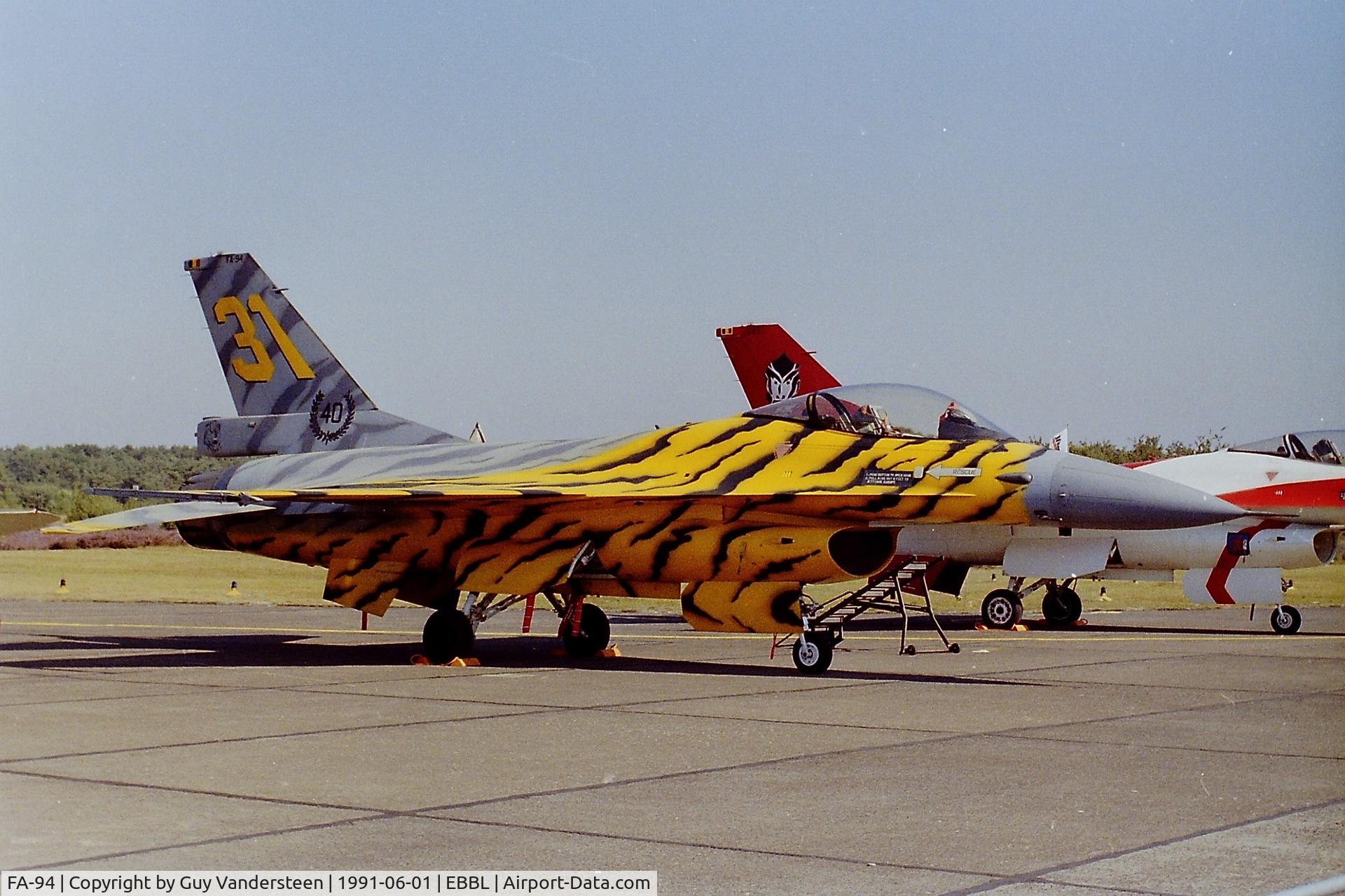 FA-94, SABCA F-16AM Fighting Falcon C/N 6H-94, 31Sqn F-16A FA094 @ Kleien Brogel airshow  june 1991