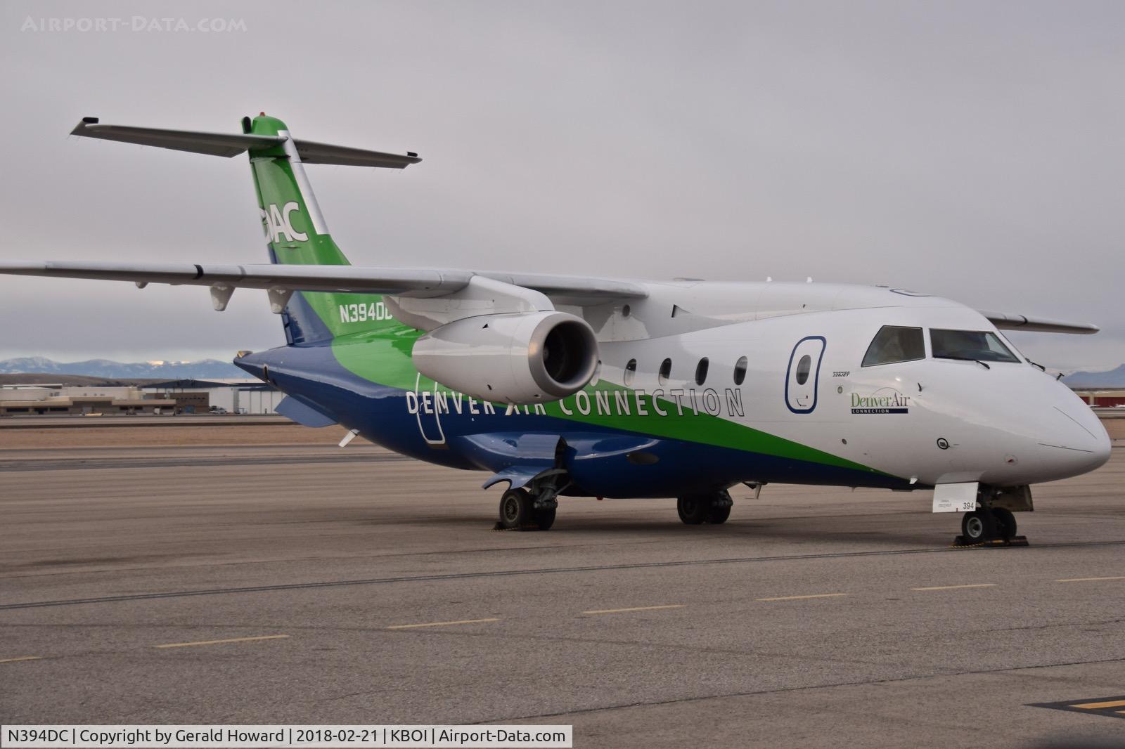 N394DC, 2001 Fairchild Dornier 328-300 328JET C/N 3174, Parked on the north GA ramp.