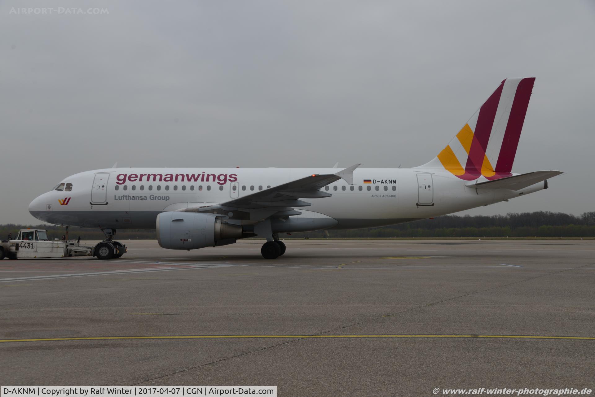 D-AKNM, 1999 Airbus A319-112 C/N 1089, Airbus A319-112 - 4U GWI Germanwings 'Baden-Württemberg' - 1089 - D-AKNM - 07.04.2017 - CGN