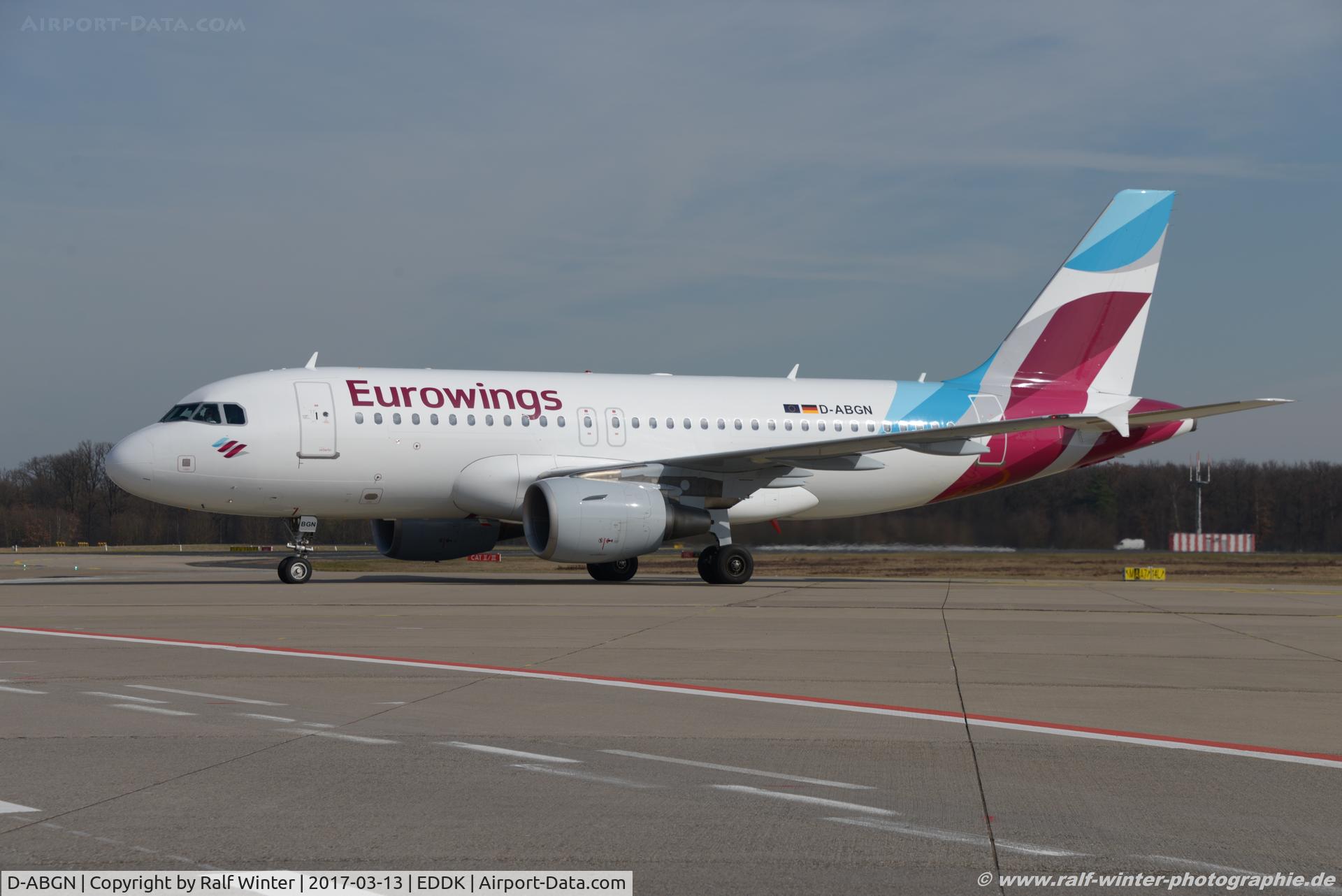 D-ABGN, 2008 Airbus A319-112 C/N 3661, Airbus A319-112 - EW EWG Eurowings ex Air Berlin - 3661 - D-ABGN - 13.03.2017 - CGN