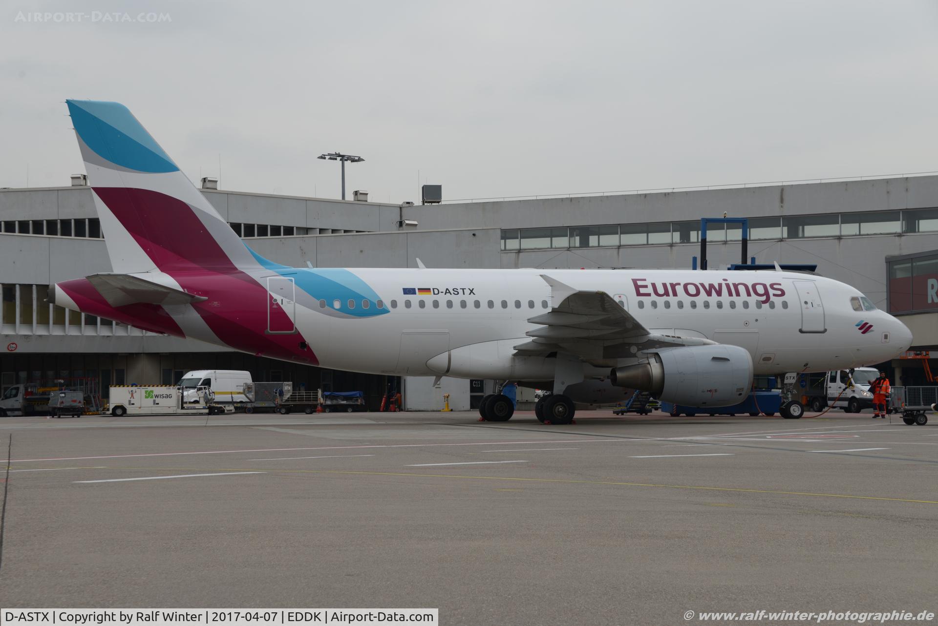D-ASTX, 2007 Airbus A319-111 C/N 3202, Airbus A319-112 - EW EWG Eurowings opby LGW ex Germania - 3202 - D-ASTX - 07.04.2017 - CGN