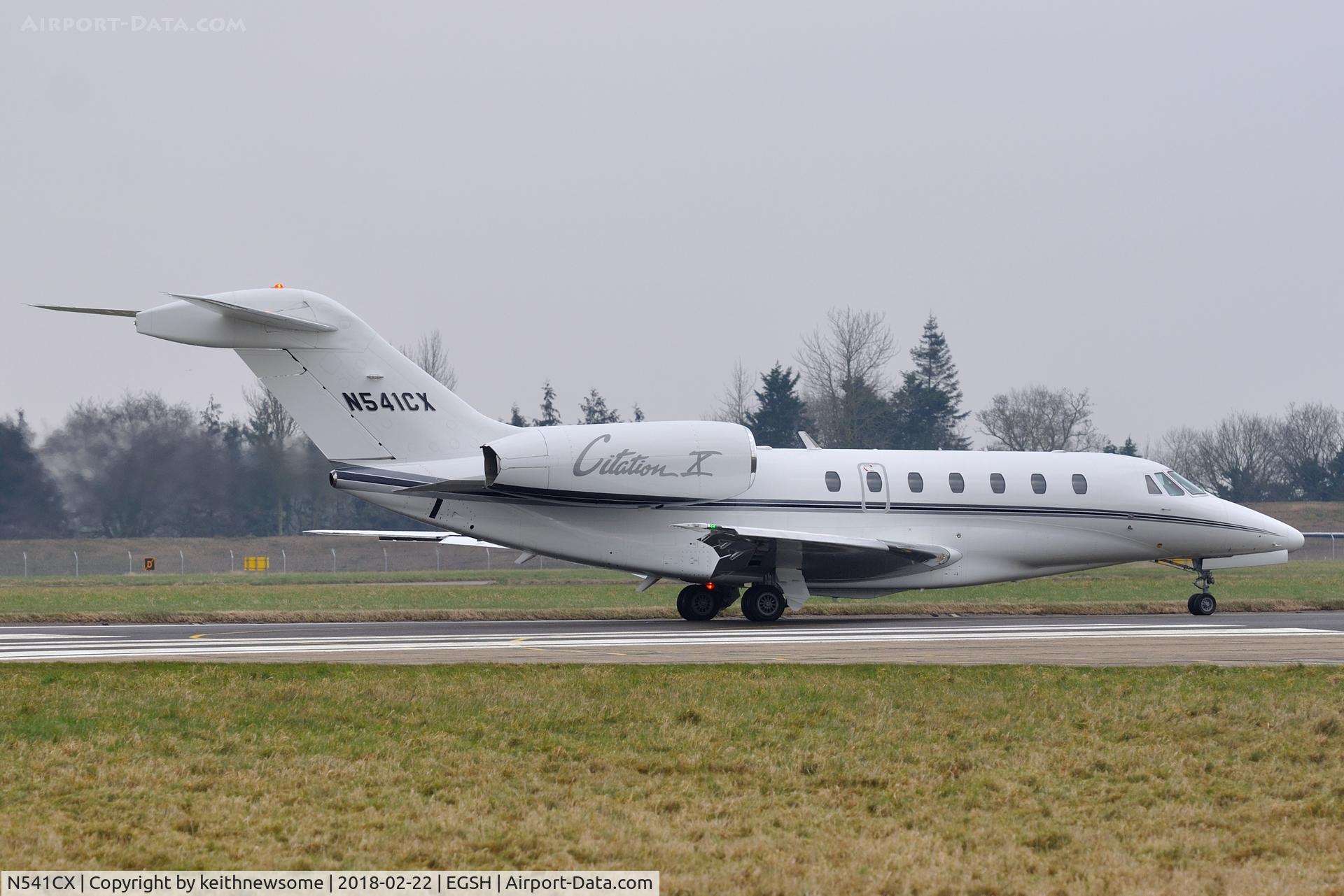 N541CX, 1997 Cessna 750 Citation X Citation X C/N 750-0036, Leaving Norwich for Shannon.