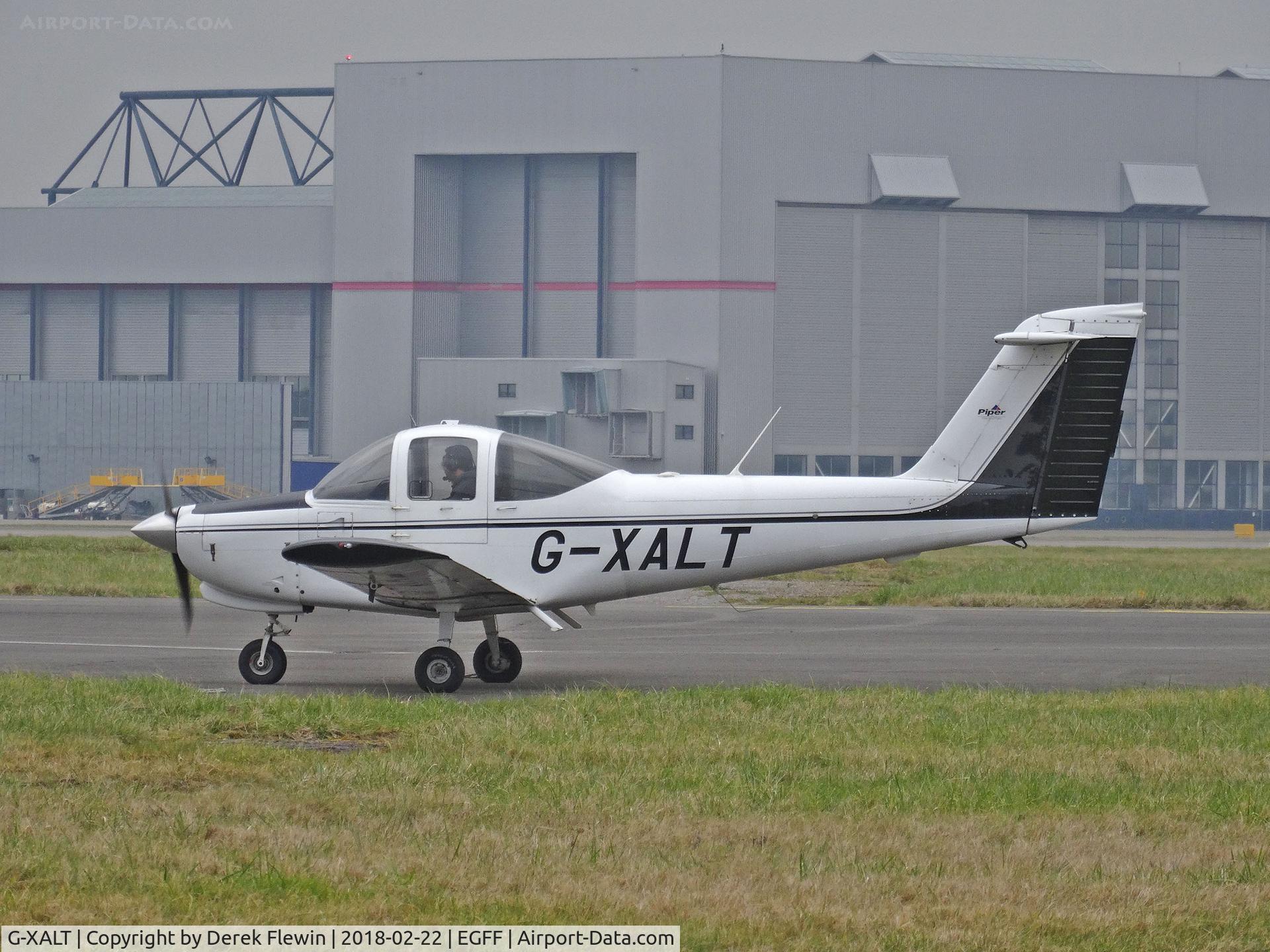G-XALT, 1979 Piper PA-38-112 Tomahawk Tomahawk C/N 38-79A0801, Tomahawk, Cambrian Flying Club Swansea, seen parking up.