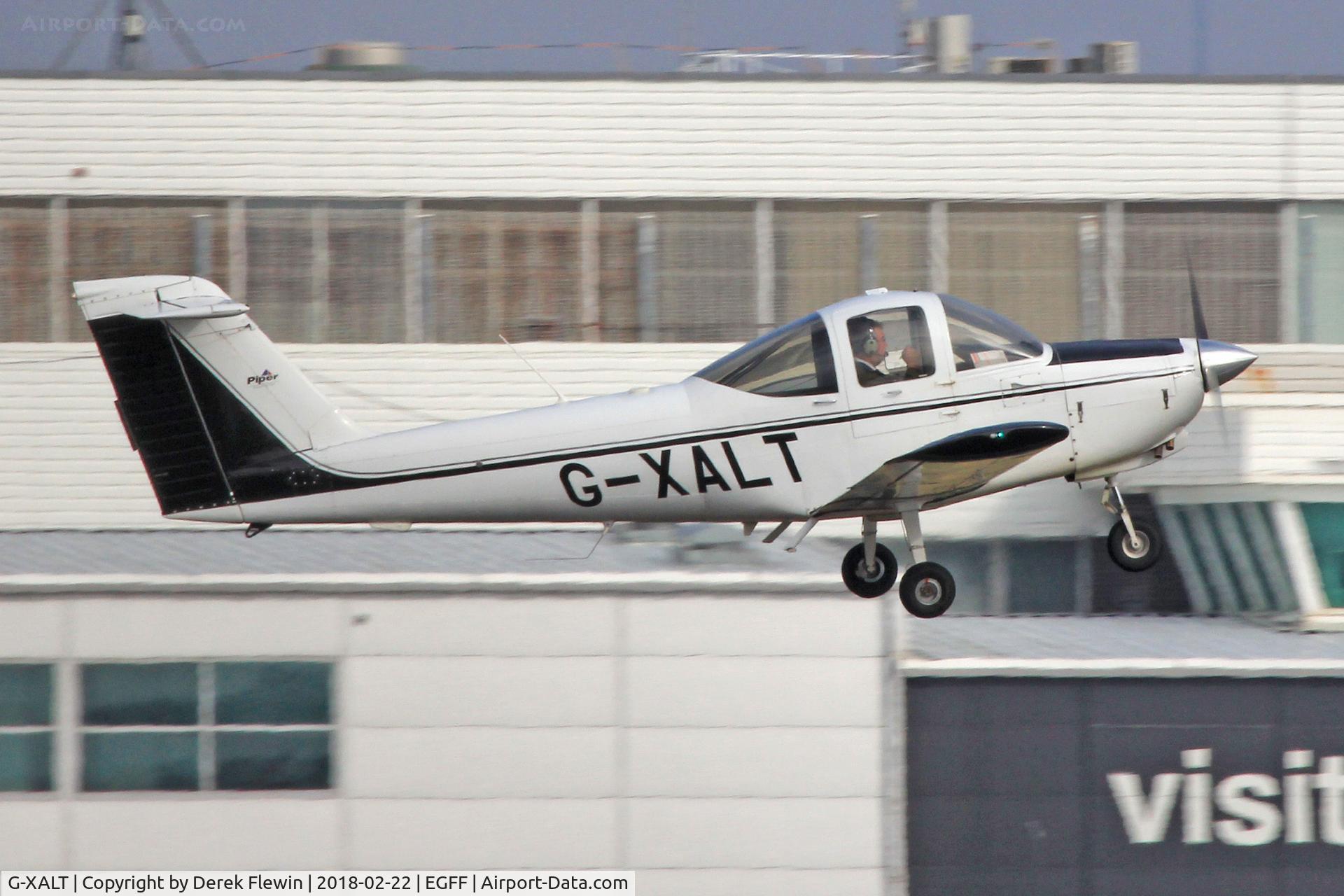 G-XALT, 1979 Piper PA-38-112 Tomahawk Tomahawk C/N 38-79A0801, Tomahawk, Cambrian Flying Club Swansea, seen en-route to EGFH.