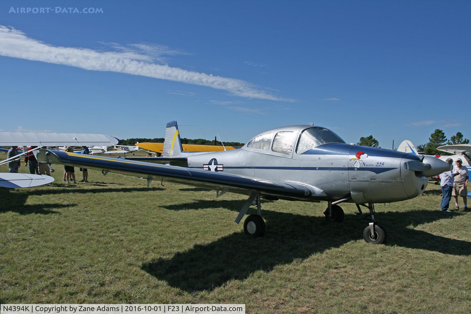 N4394K, 1948 Ryan Navion A C/N NAV-4-1394, At the 2016 Ranger, Texas Fly-in