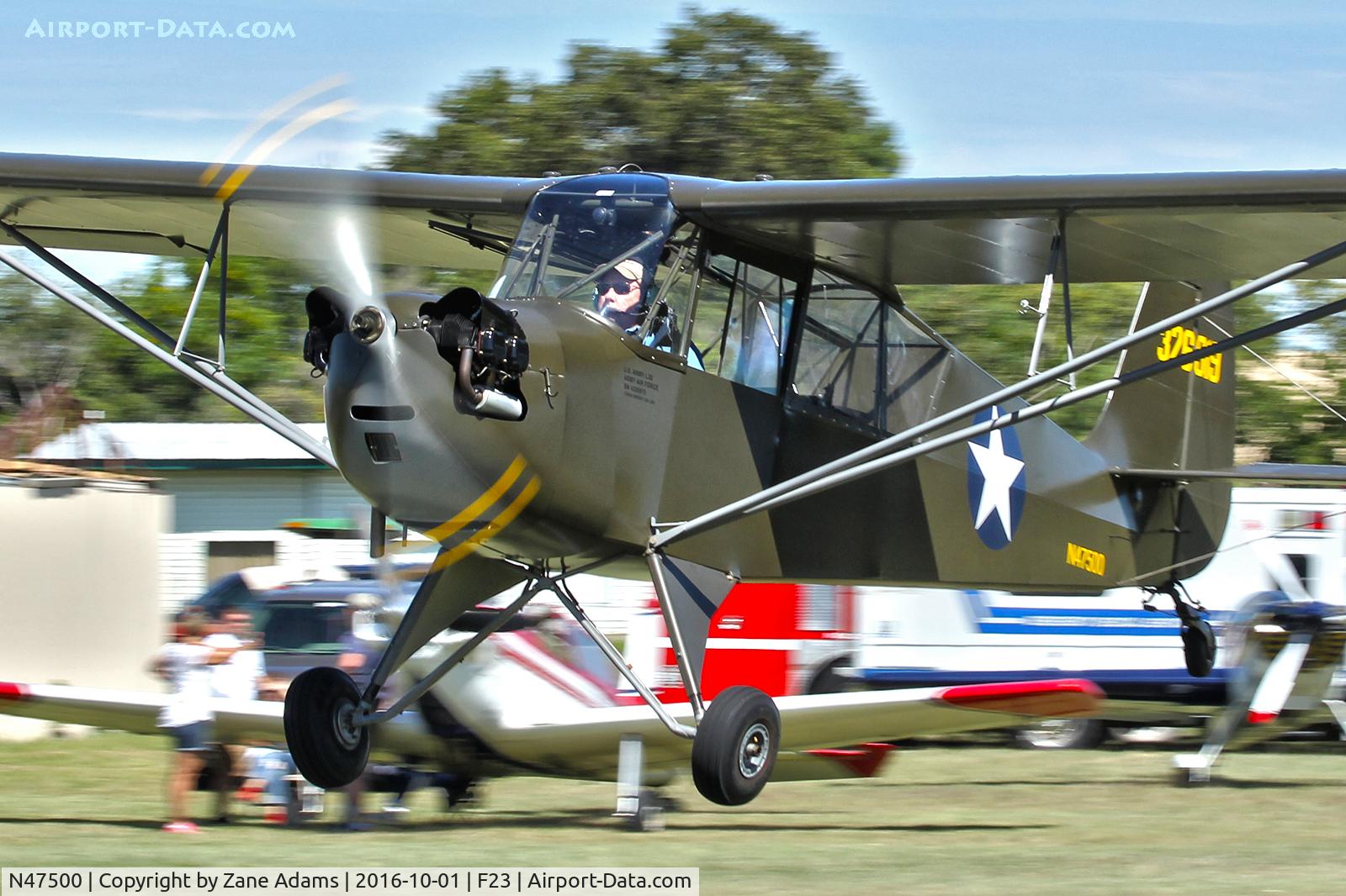 N47500, 1943 Aeronca 0-58B Grasshopper C/N 10563, At the 2016 Ranger, Texas Fly-in