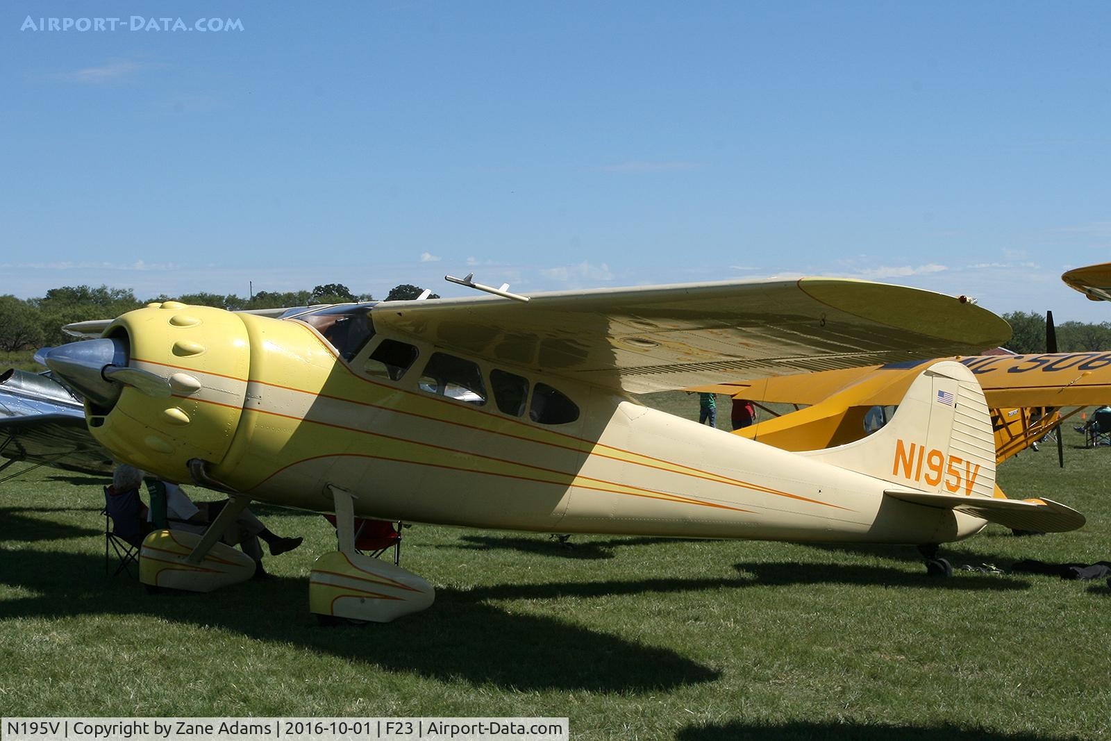 N195V, 1950 Cessna 195 C/N 7471, At the 2016 Ranger, Texas Fly-in
