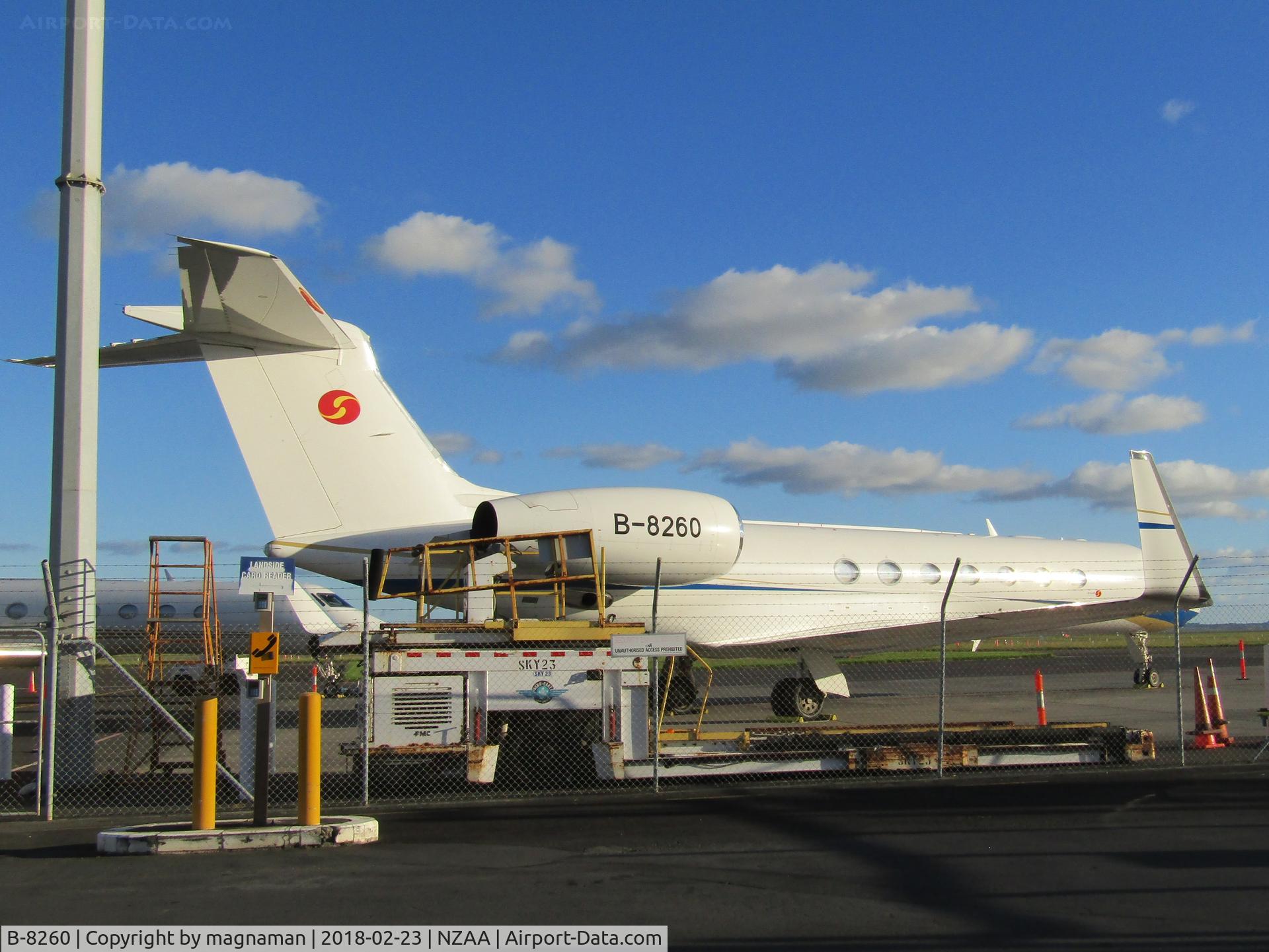 B-8260, 2012 Gulfstream Aerospace GV-SP (G550) C/N 5373, in for new year party