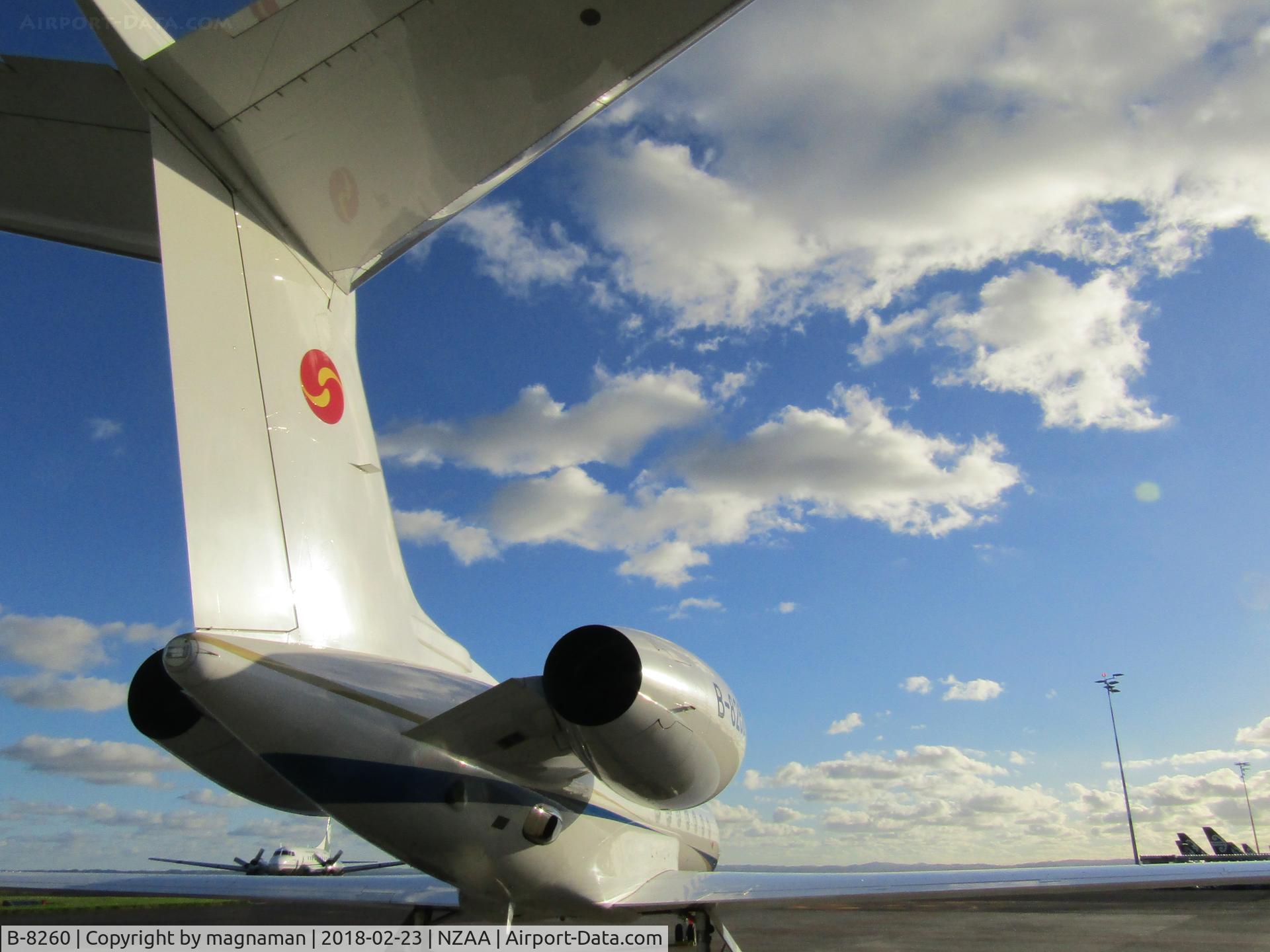 B-8260, 2012 Gulfstream Aerospace GV-SP (G550) C/N 5373, close to fence!