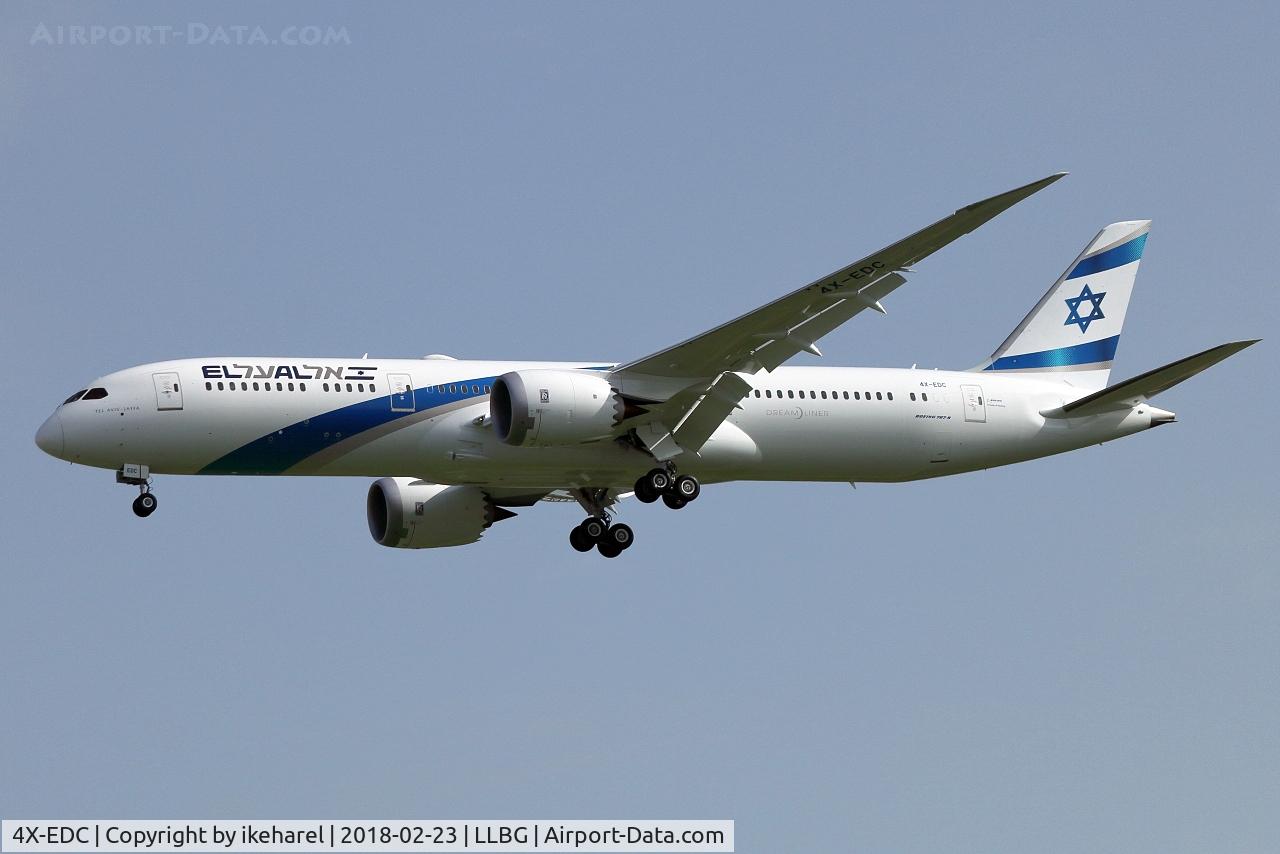 4X-EDC, 2018 Boeing 787-9 Dreamliner C/N 38086, First arrival of the new Dreamliner to Israel.