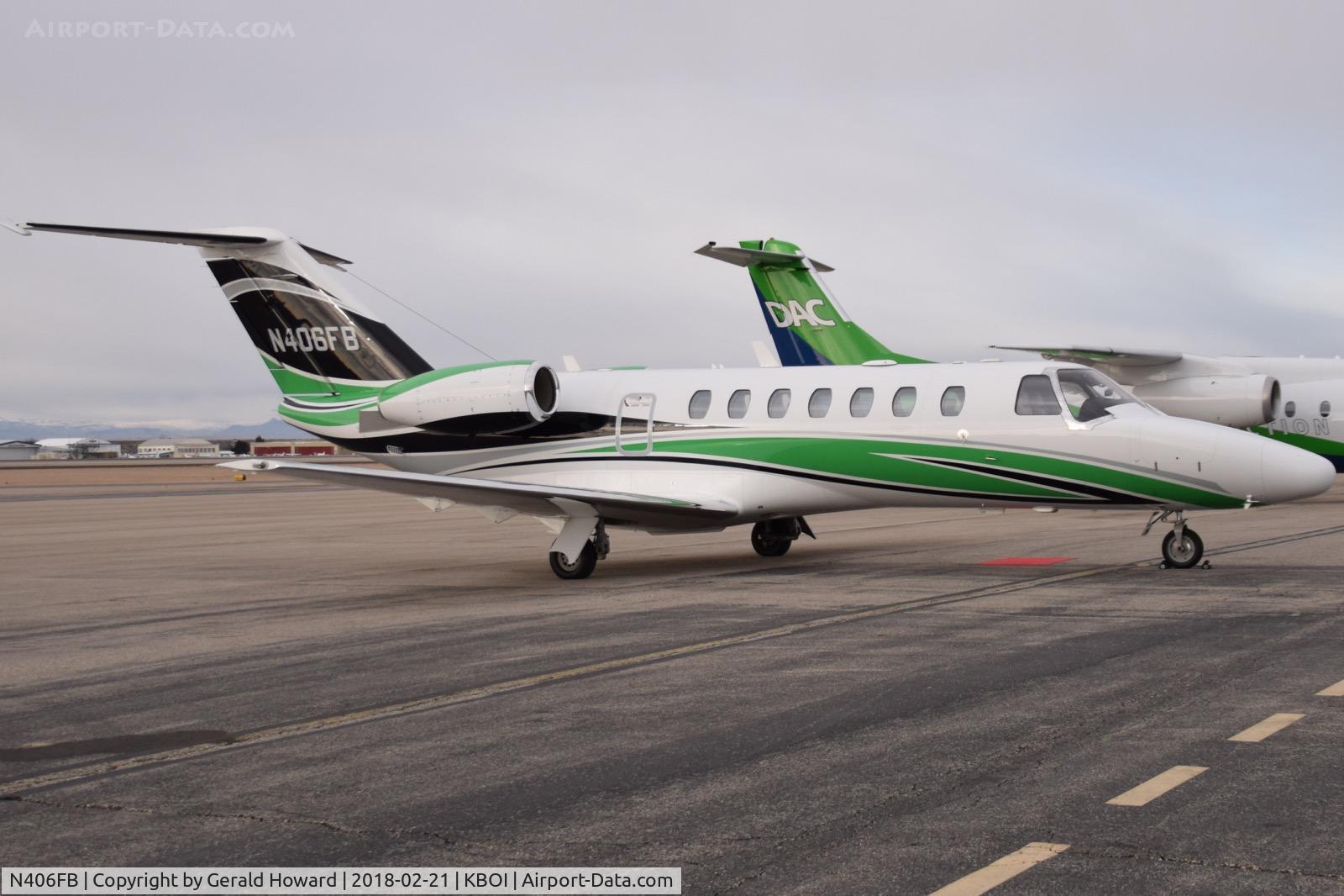 N406FB, 2012 Cessna 525B  Citation CJ3 C/N 525B0386, Parked on the north GA ramp.