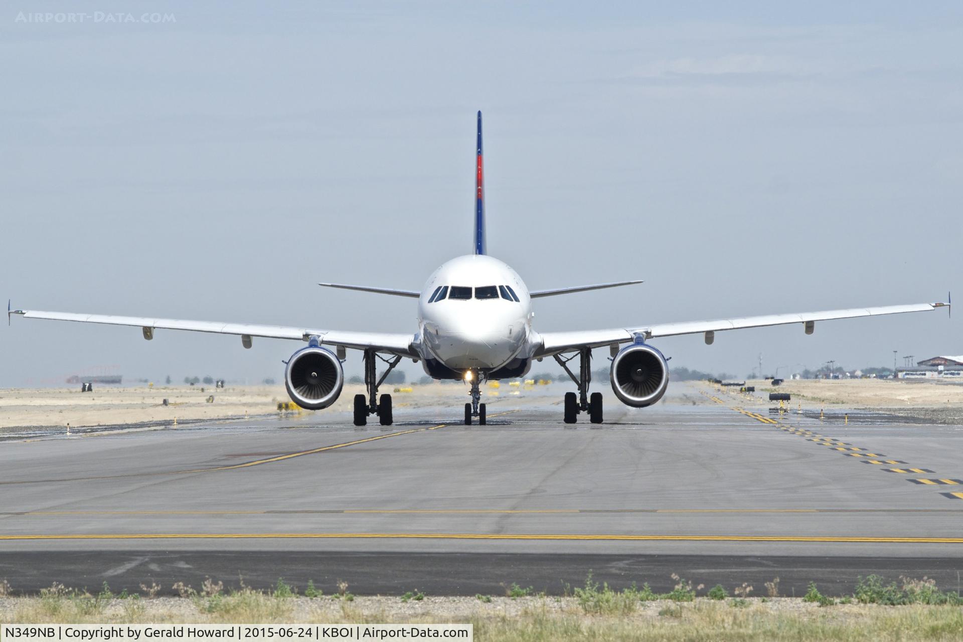 N349NB, 2002 Airbus A319-114 C/N 1815, Taxiing to the end of Alpha for RWY 28R.