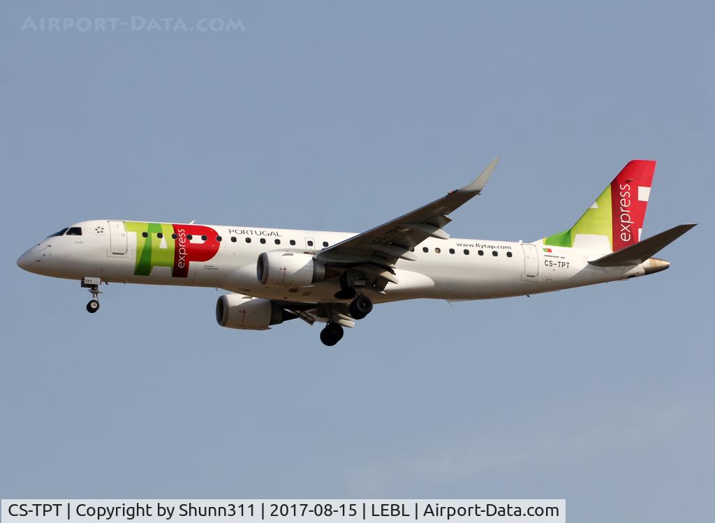 CS-TPT, 2011 Embraer 190LR (ERJ-190-100LR) C/N 19000495, Landing rwy 25R