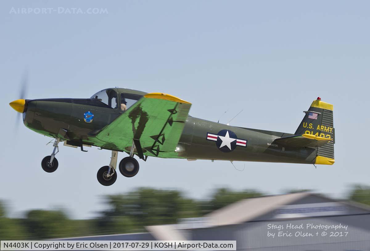 N4403K, 1948 Ryan Navion C/N NAV-4-1403, Navion departing Airventure.