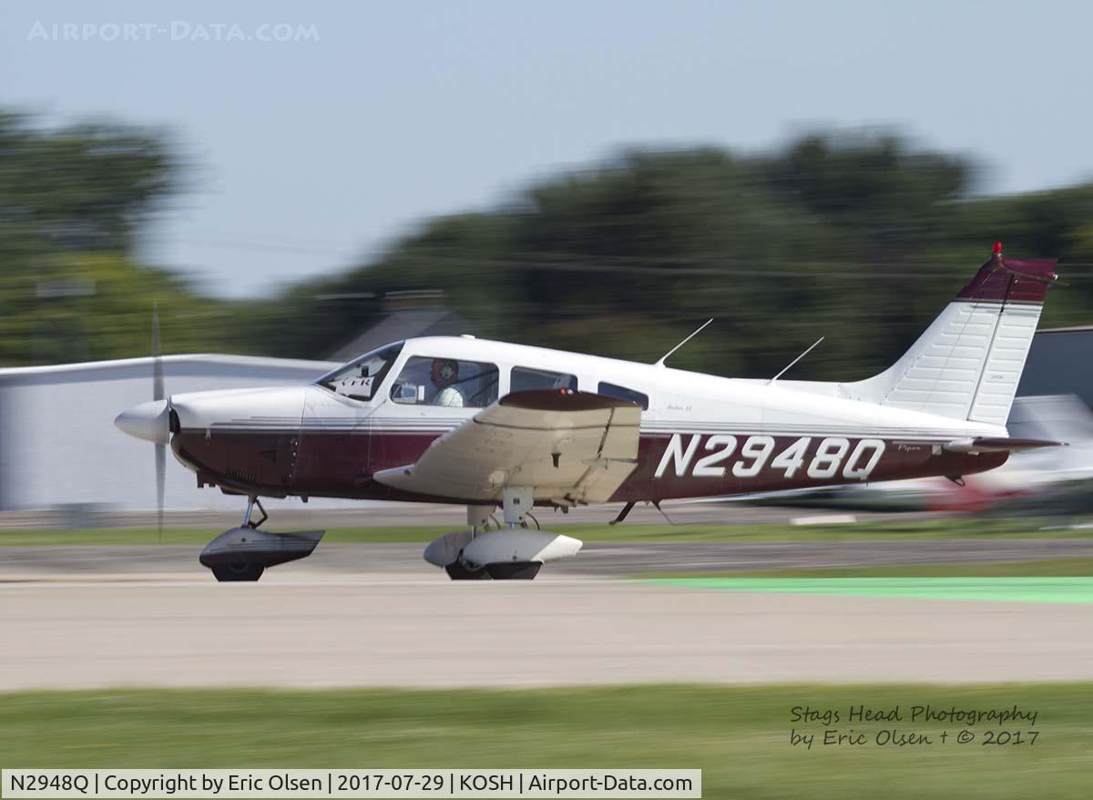 N2948Q, 1977 Piper PA-28-181 C/N 28-7790427, 1977 Piper PA-28 departing Airventure.
