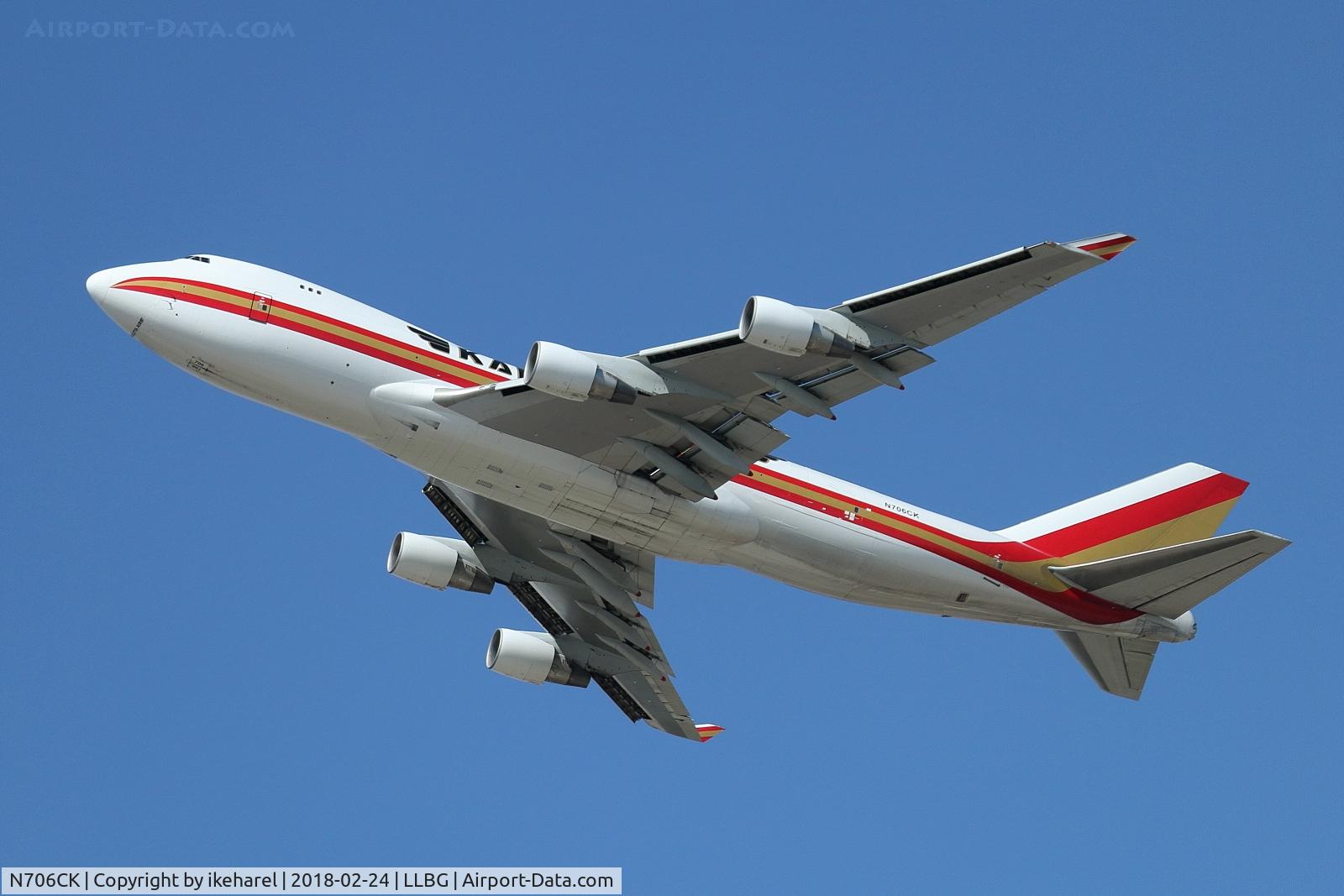 N706CK, 2001 Boeing 747-4B5F/SCD C/N 27073, Cargo flight to Liege, Belgium after T/O from runway 26.
