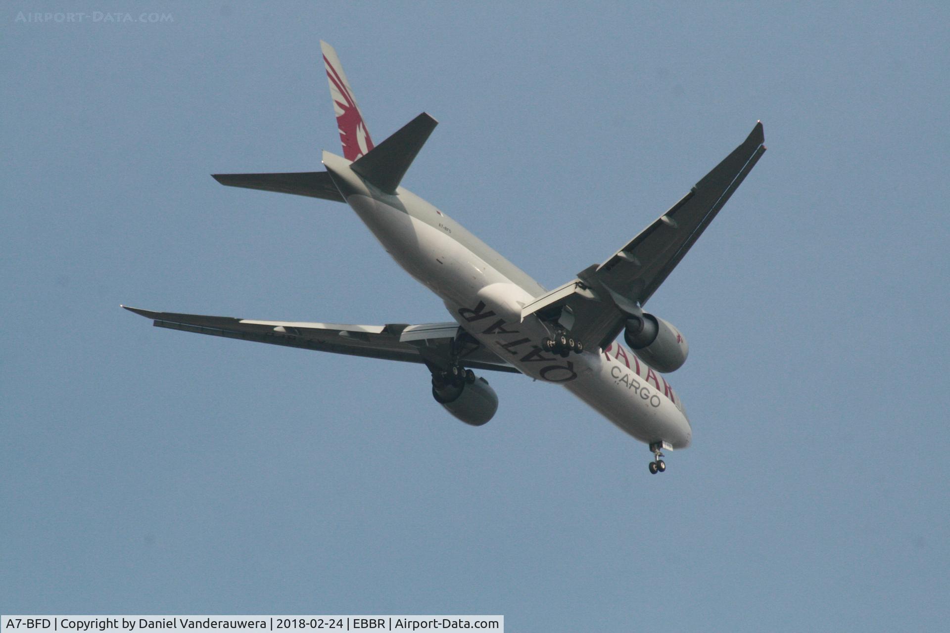 A7-BFD, 2012 Boeing 777-FDZ C/N 41427, Flight QR8245 on approach to RWY 07L