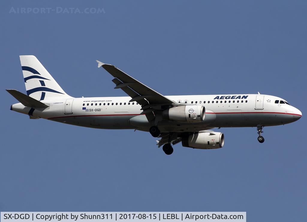 SX-DGD, 2009 Airbus A320-232 C/N 4065, Landing rwy 07L