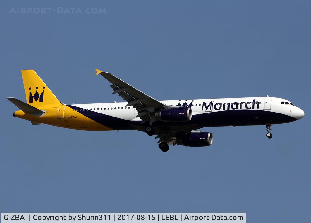 G-ZBAI, 2005 Airbus A321-231 C/N 2553, Landing rwy 25R