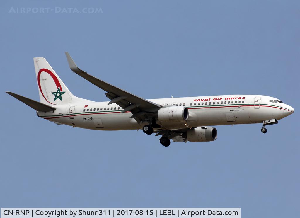 CN-RNP, 2000 Boeing 737-8B6 C/N 28983, Landing rwy 07L