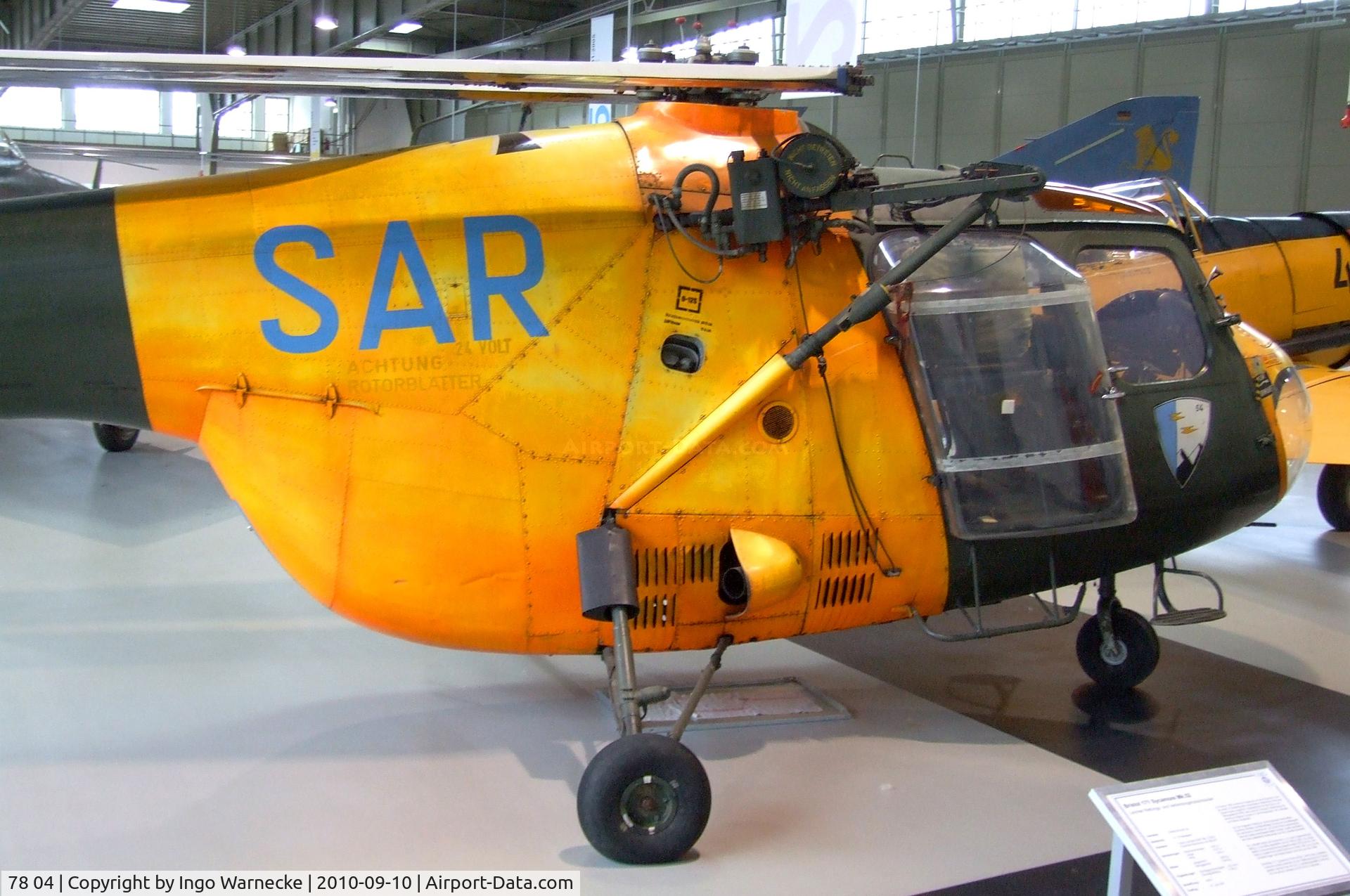78 04, Bristol 171 Sycamore Mk.52 C/N 13442, Bristol 171 Sycamore Mk52 at the Luftwaffenmuseum, Berlin-Gatow