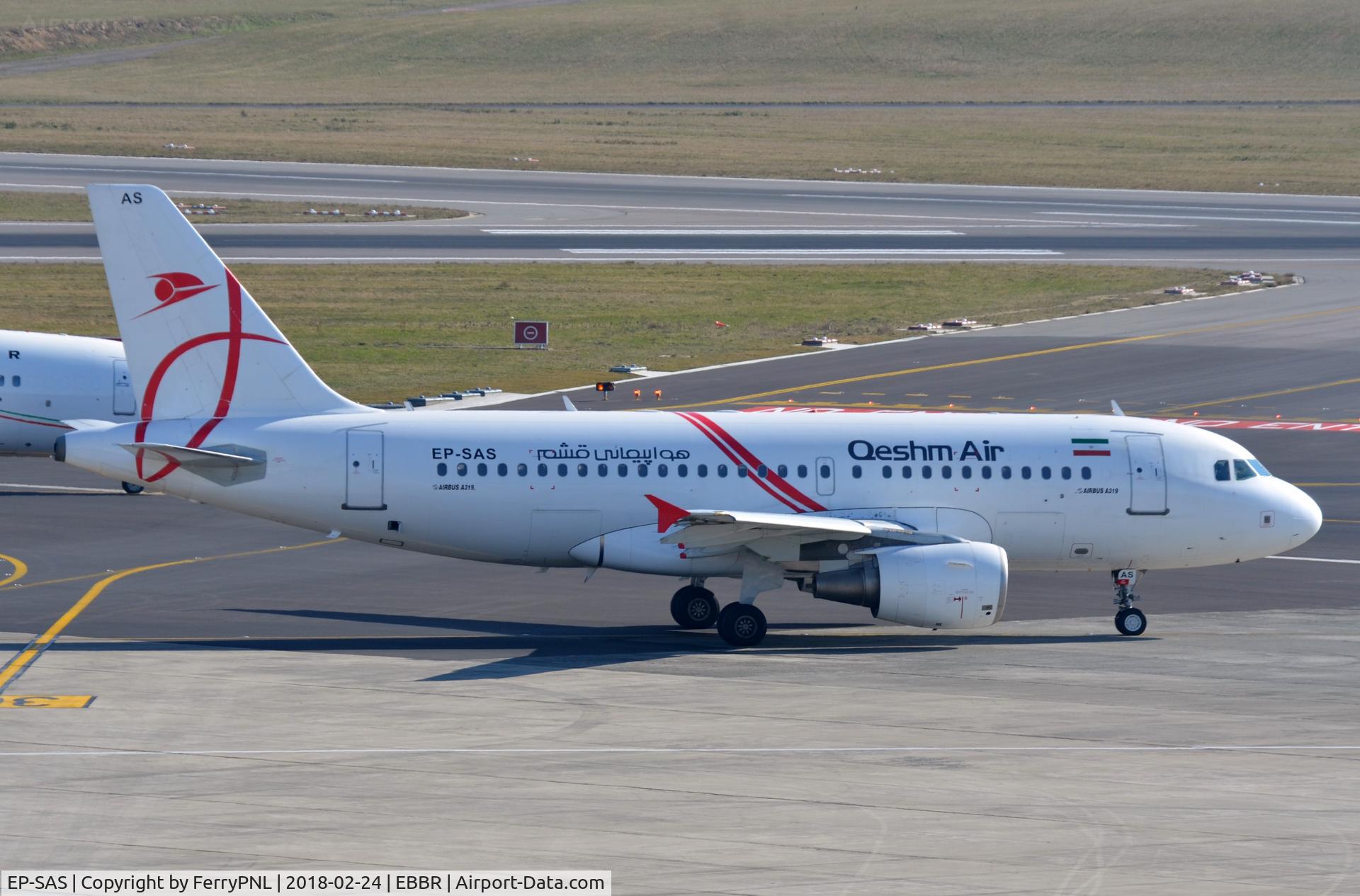 EP-SAS, 2003 Airbus A319-111 C/N 2091, Qeshm Airlines A319 taxying for departure.