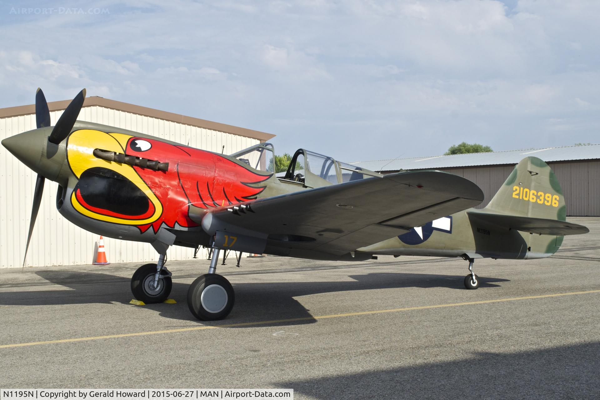 N1195N, 1942 Curtiss P-40N Warhawk C/N 130158, Parked at Nampa.