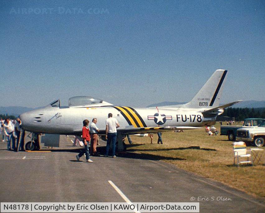 N48178, 1948 North American F-86A Sabre C/N 151-43547, F-86A  circa 1983 at the Arlington EAA fly-in.