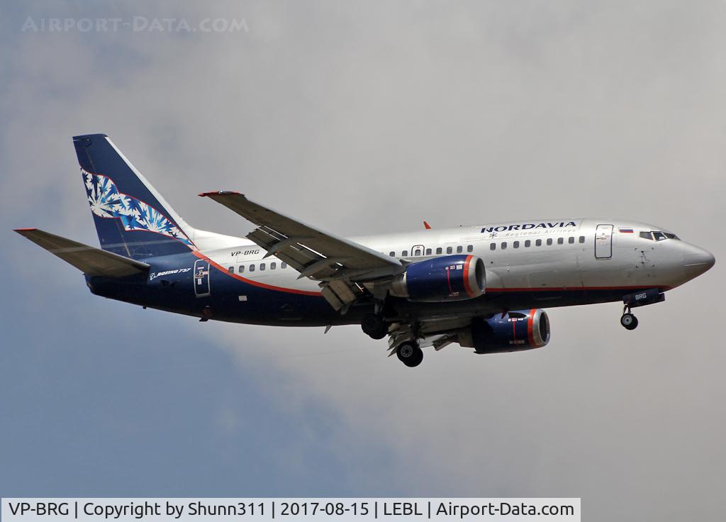 VP-BRG, 1991 Boeing 737-53C C/N 24826, Landing rwy 07L