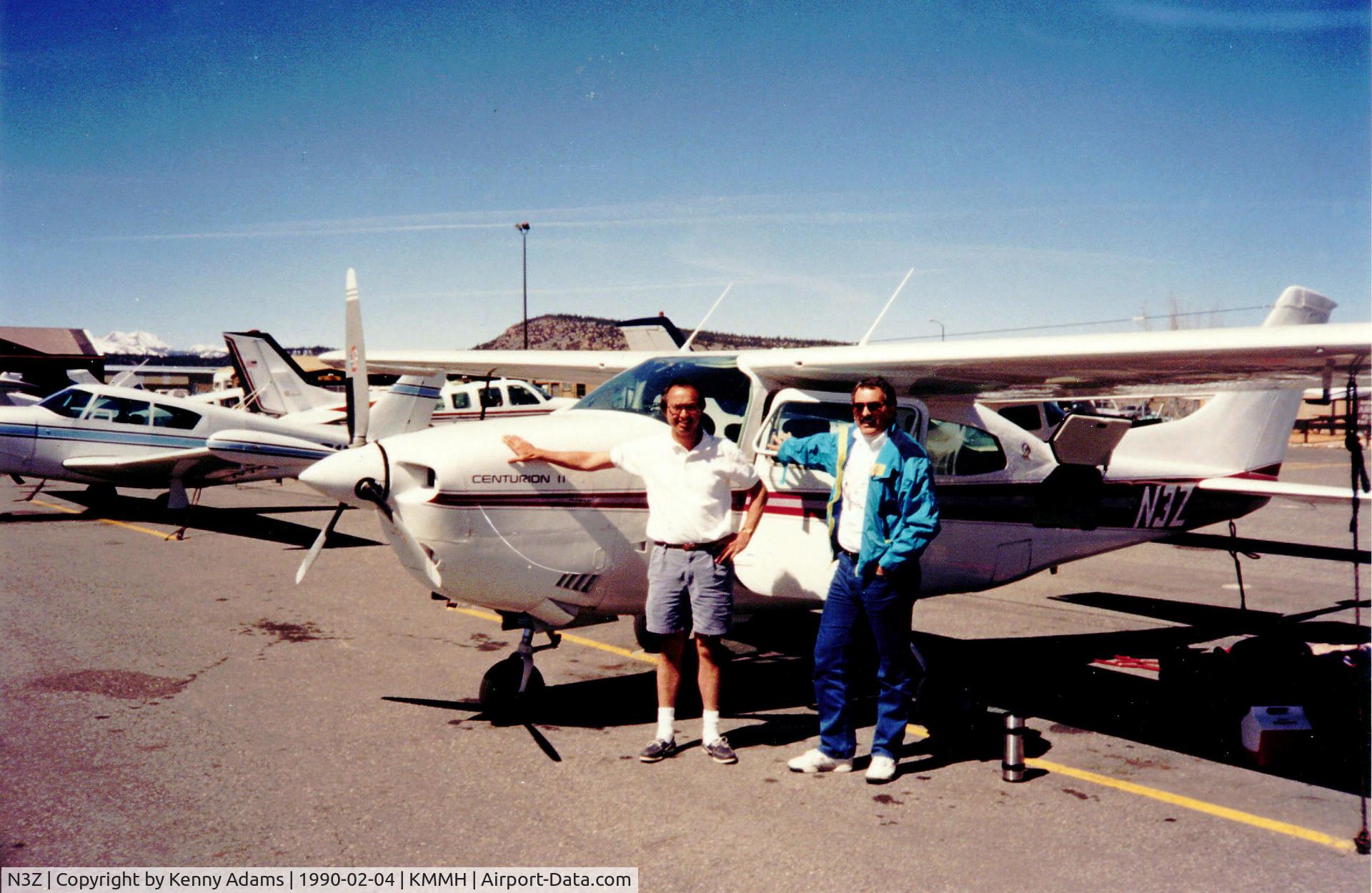 N3Z, Cessna 210L Centurion C/N 21061085, The photo was taken February 4, 1990, at Mammoth Airport, California.