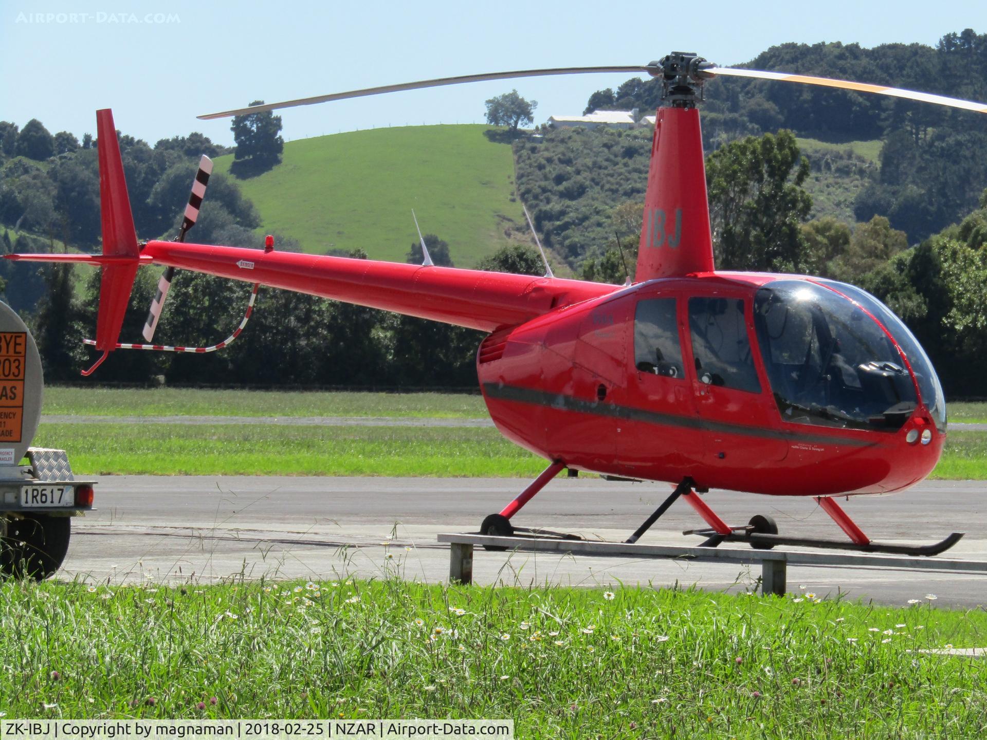 ZK-IBJ, Robinson R44 C/N 1008, in sun at ardmore