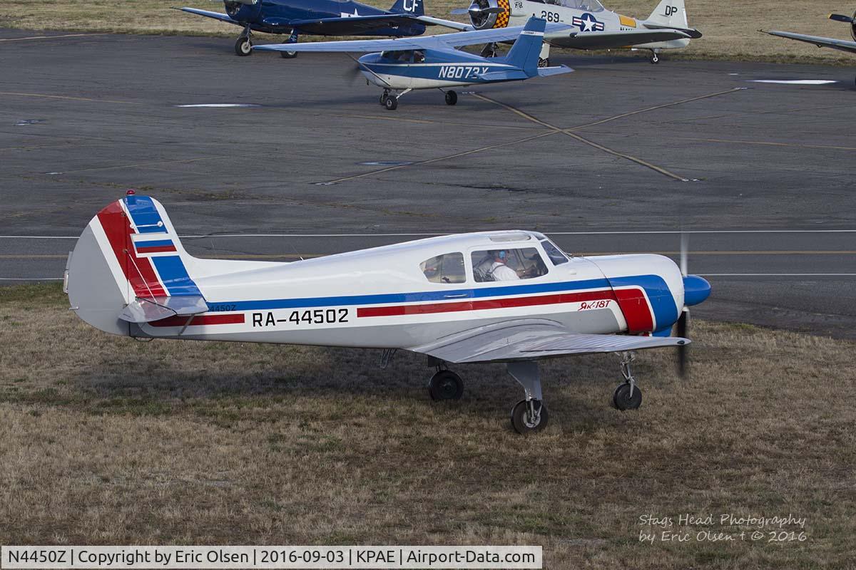 N4450Z, Yakovlev Yak-18T C/N 22202034025, Yak-18T at VAW.