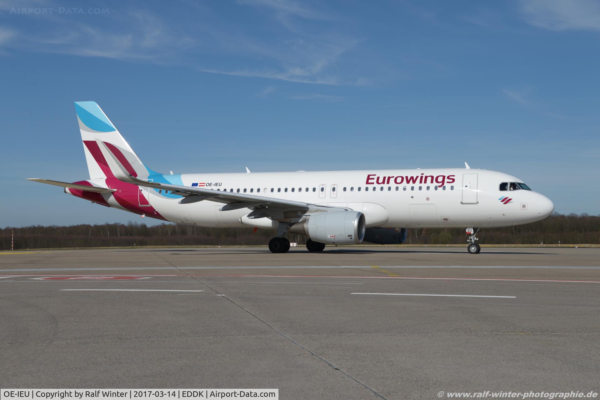 OE-IEU, 2016 Airbus A320-214 C/N 6953, Airbus A320-214(W) - EW EWG Eurowings Europe - 6953 - OE-IEU - 14.03.2017 - CGN