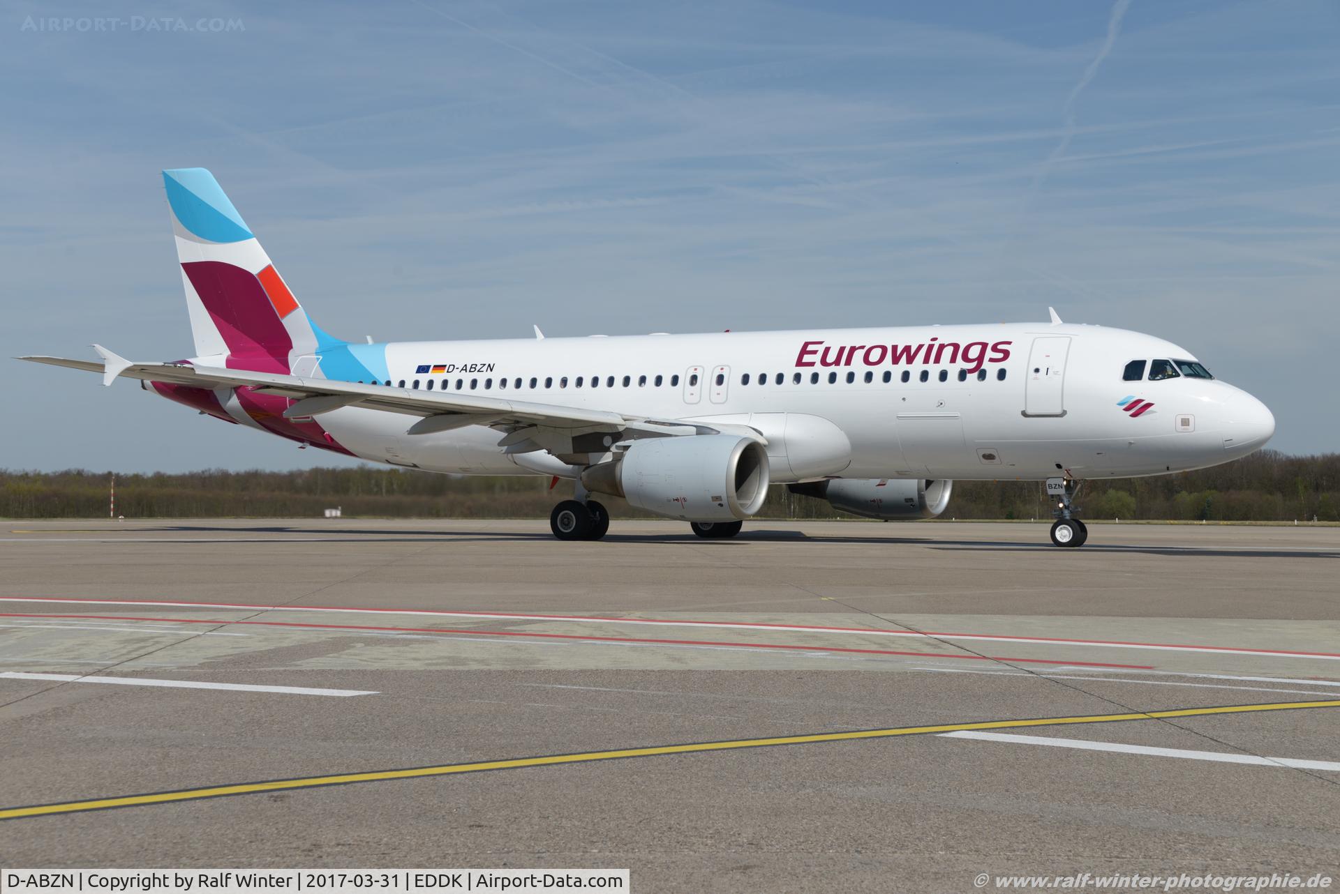 D-ABZN, 2007 Airbus A320-216 C/N 3080, Airbus A320-216 - EW EWG Eurowings ex Air Berlin - 3080 - D-ABZN - 31.03.2017 - CGN