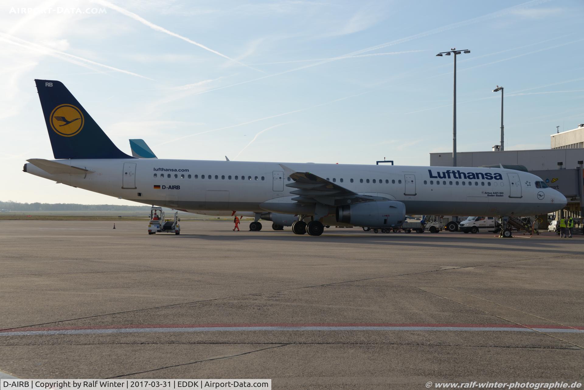 D-AIRB, 1993 Airbus A321-131 C/N 0468, Airbus A321-131 - LH DLH Lufthansa 'Baden-Baden' - 468 - D-AIRB - 31.03.2017 - CGN