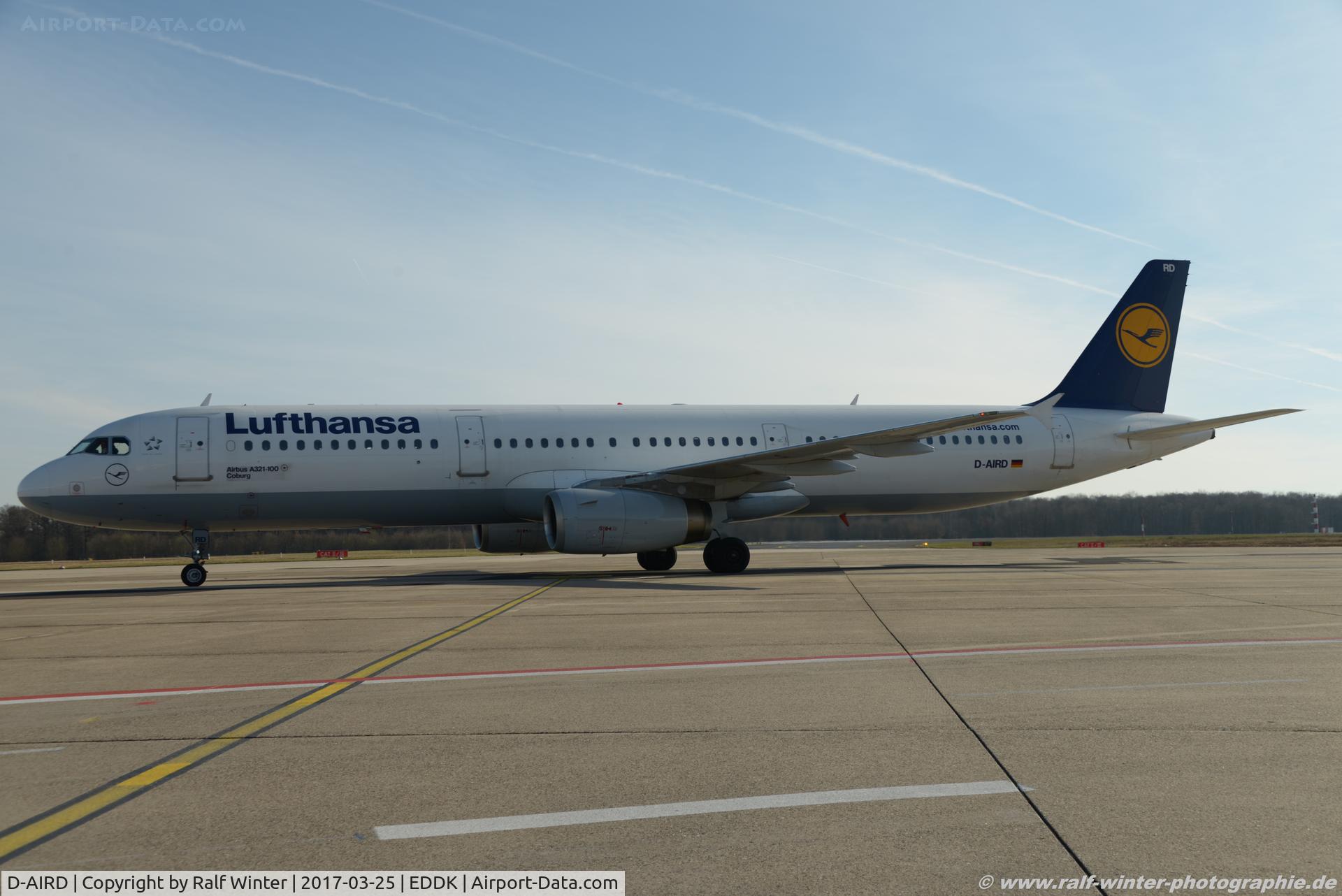 D-AIRD, 1994 Airbus A321-131 C/N 0474, Airbus A321-131 - LH DLH Lufthansa 'Coburg' - 474 - D-AIRD - 25.03.2017 - CGN
