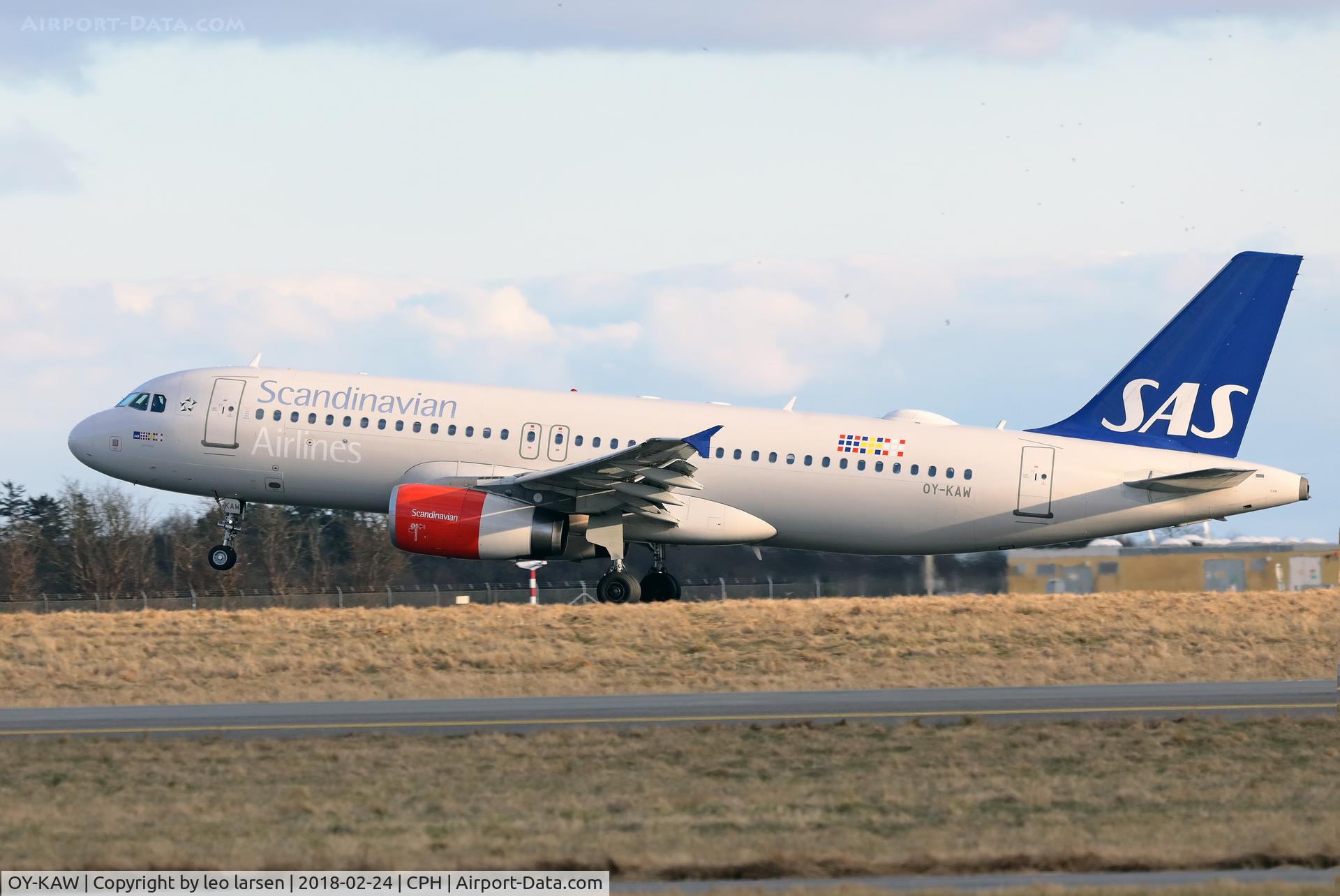 OY-KAW, 2006 Airbus A320-232 C/N 2817, Copenhagen 24.2.2018 L/D R-04L