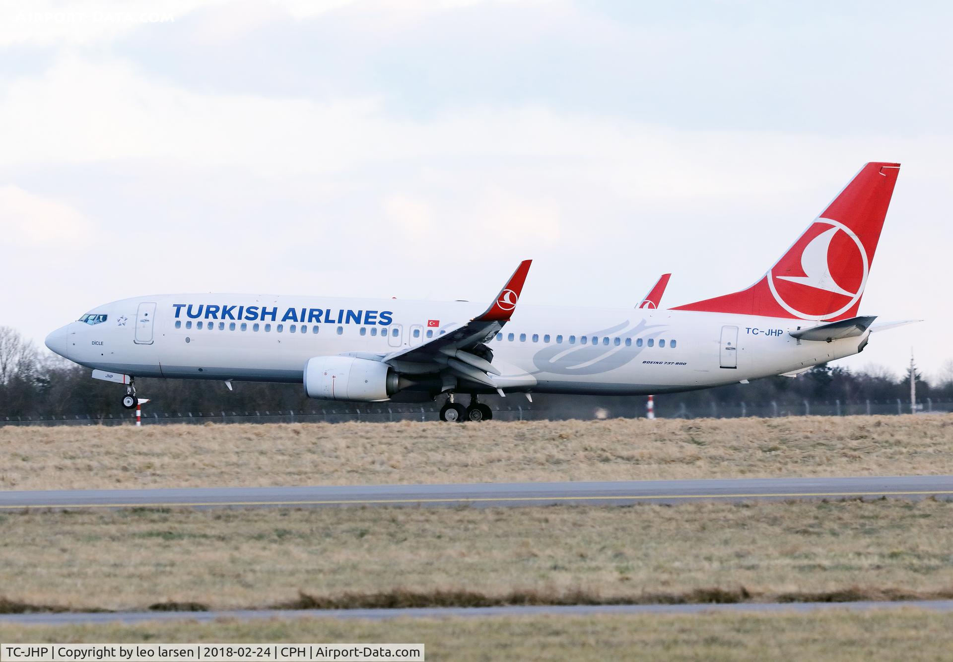 TC-JHP, 2012 Boeing 737-8F2 C/N 42000, Copenhagen 24.2.2018 L/D R-04L