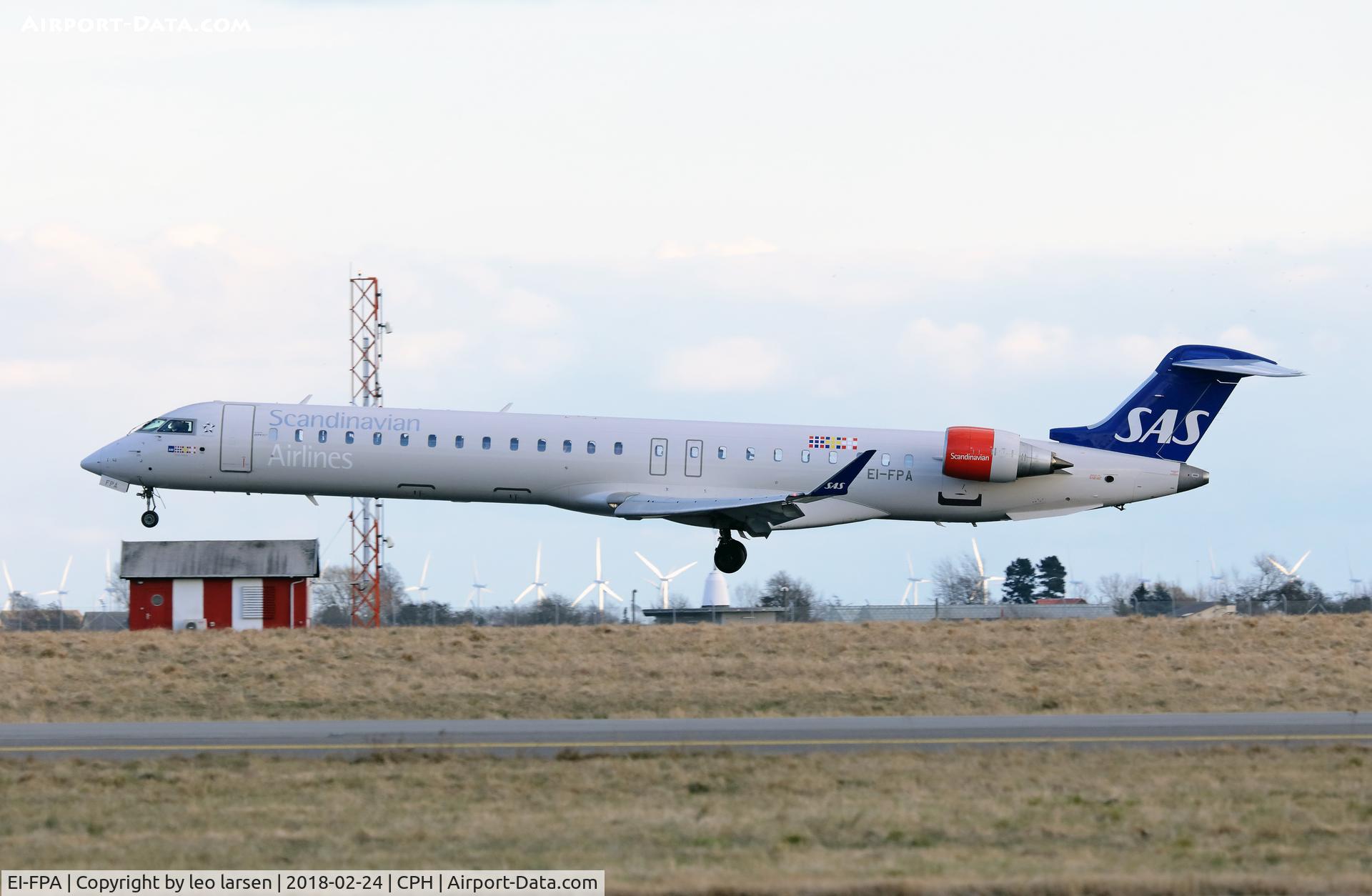 EI-FPA, 2016 Bombardier CRJ-900LR (CL-600-2D24) C/N 15398, Copenhagen 24.2.2018 L/D R-04L