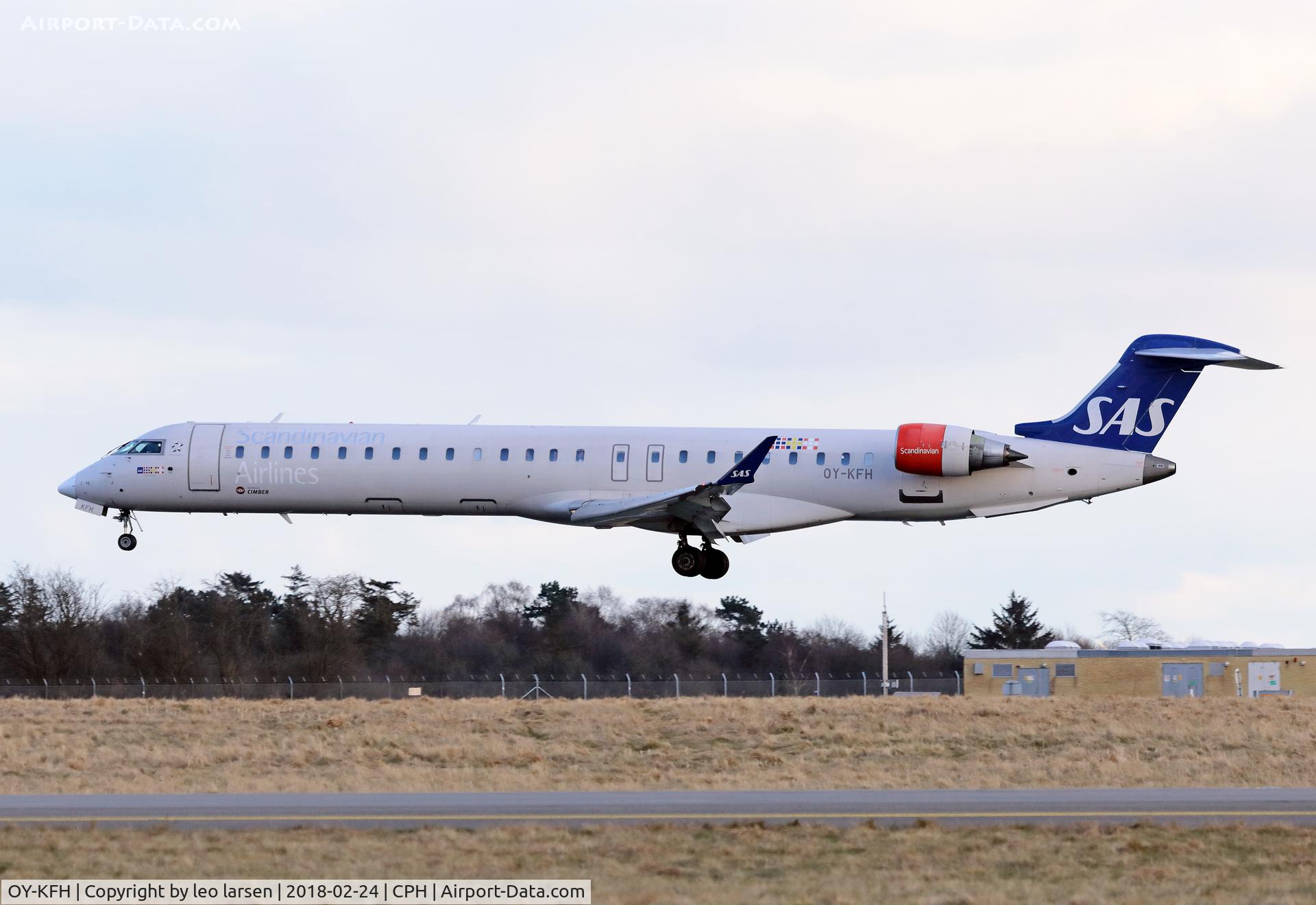 OY-KFH, 2009 Bombardier CRJ-900 (CL-600-2D24) C/N 15240, Copenhagen 24.2.2018 L/D R-04L