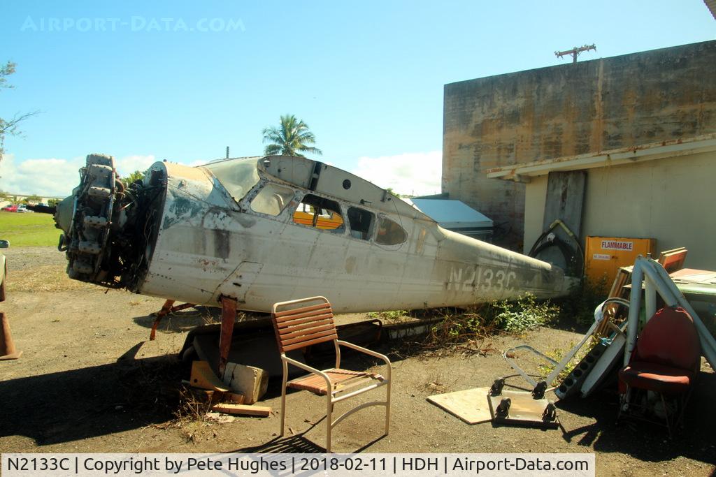 N2133C, 1953 Cessna 195B Businessliner C/N 16118, N2133C Cessna 195 at Dillingham, Oahu, Hawaii has seen better days