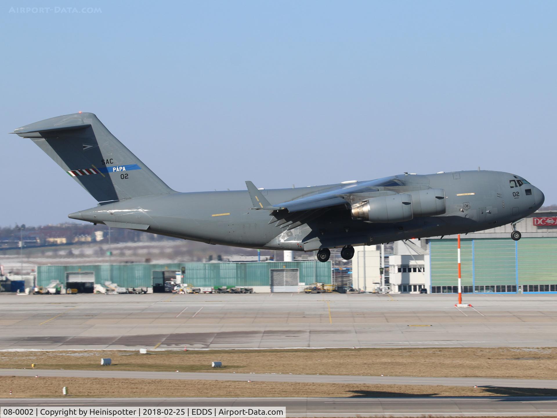 08-0002, 2009 Boeing C-17A Globemaster III C/N F-210, 08-0002 at Stuttgart Airport.