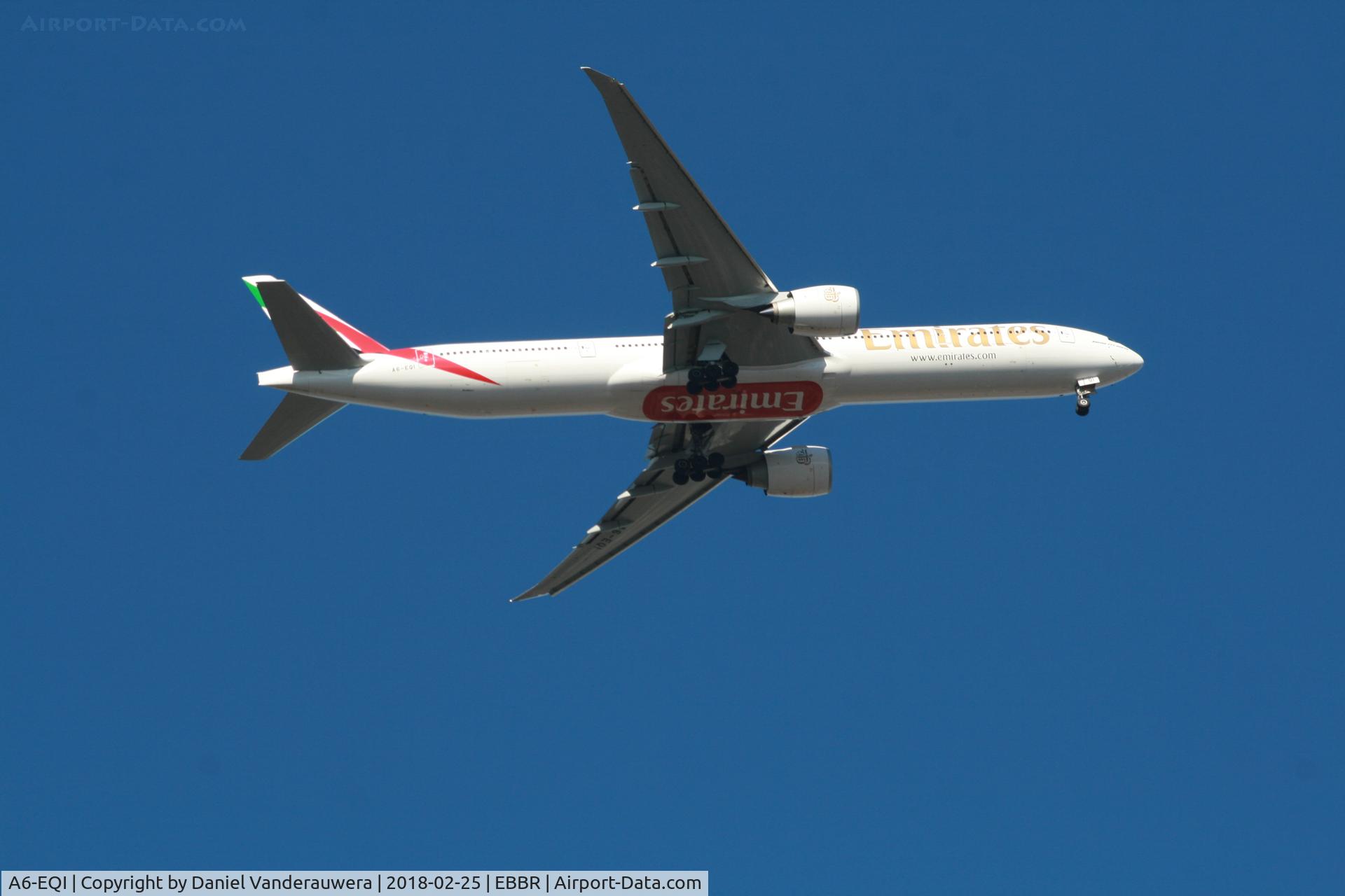A6-EQI, 2017 Boeing 777-31H/ER C/N 42354, Arrival of flight EK183 to EBBR