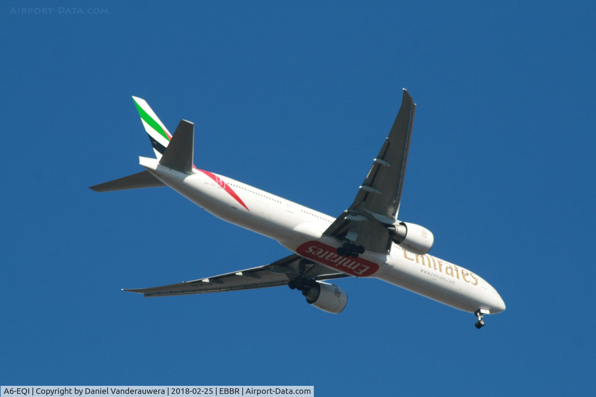 A6-EQI, 2017 Boeing 777-31H/ER C/N 42354, Flight EK183  on approach to RWY 07L