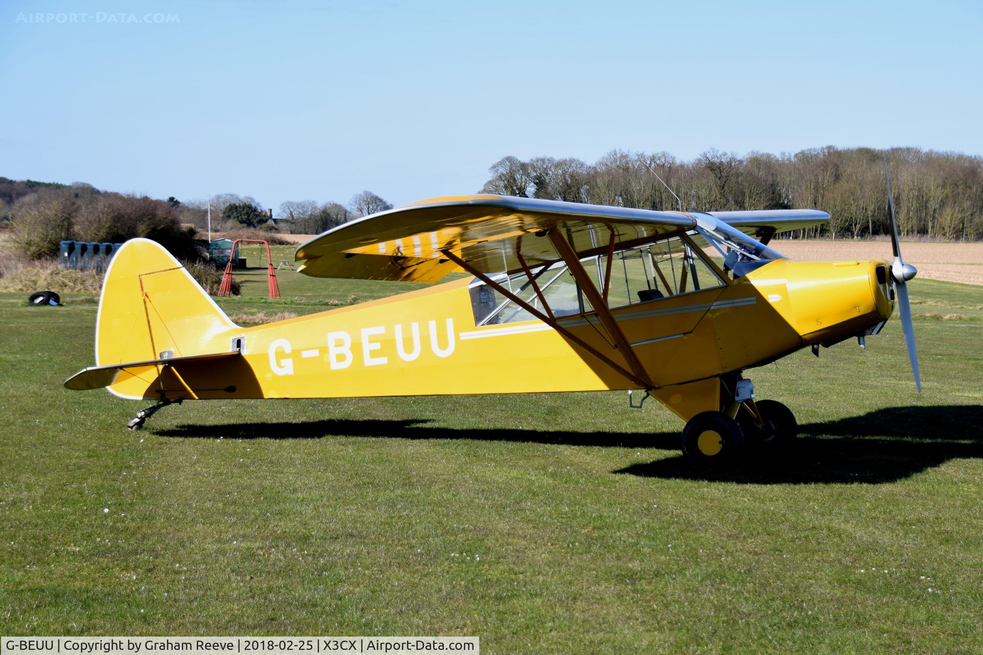 G-BEUU, 1951 Piper L-18C Super Cub (PA-18-95) C/N 18-1551, Parked at Northrepps.