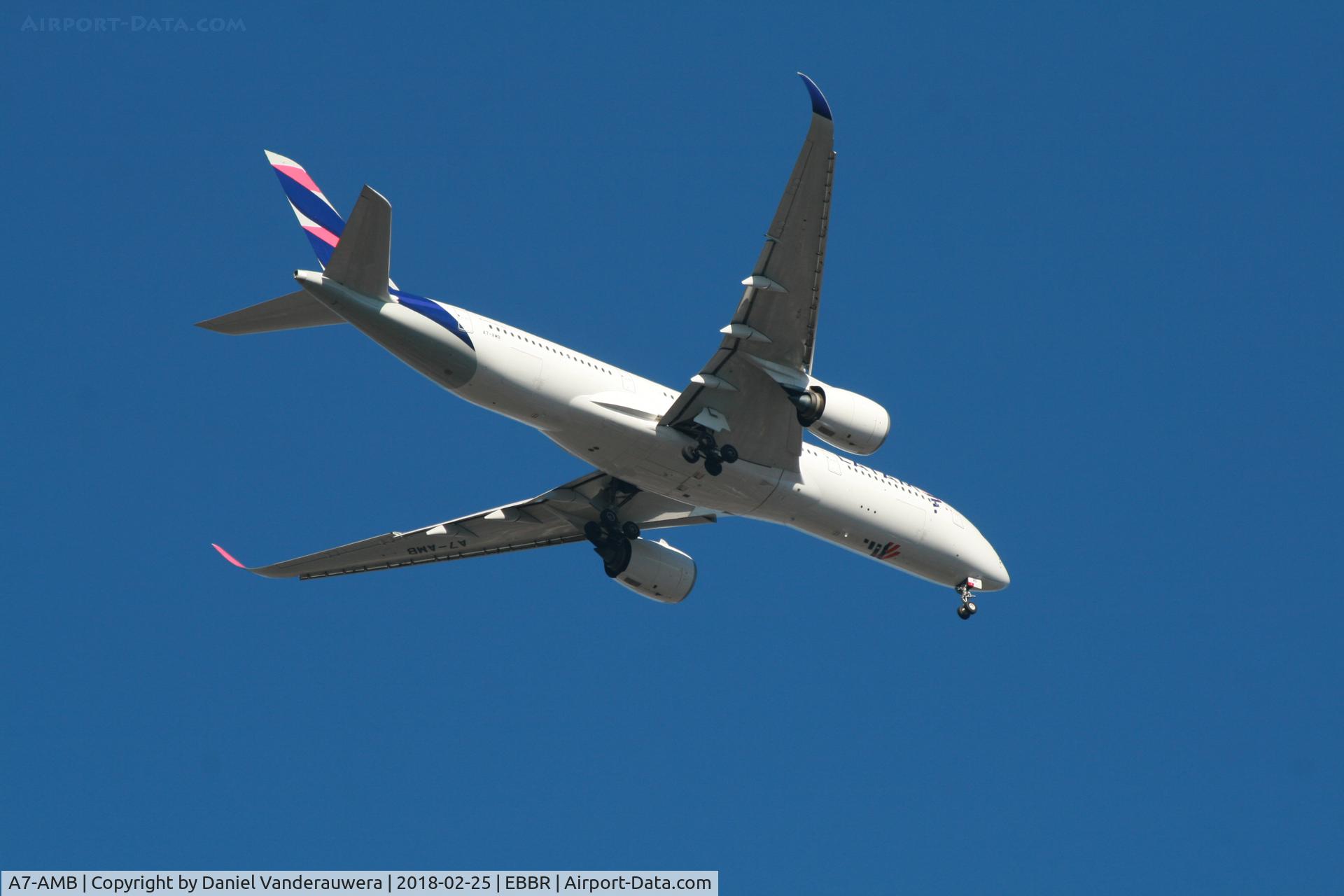 A7-AMB, 2016 Airbus A350-941 C/N 064, Flight QR193  on approach to RWY 07L