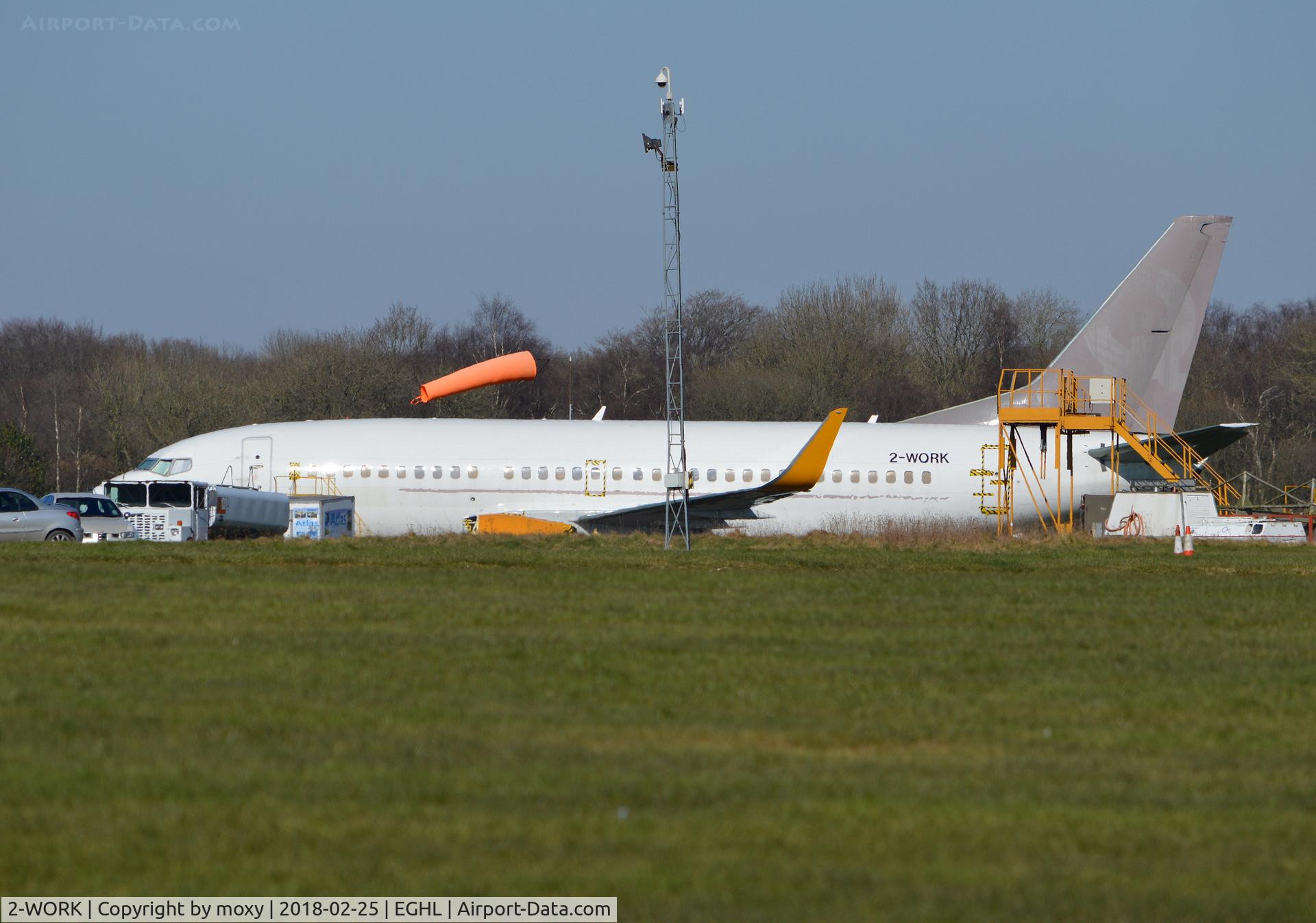 2-WORK, 1987 Boeing 737-3L9 C/N 23718, Boeing 737-3L9 in storage at Lasham.